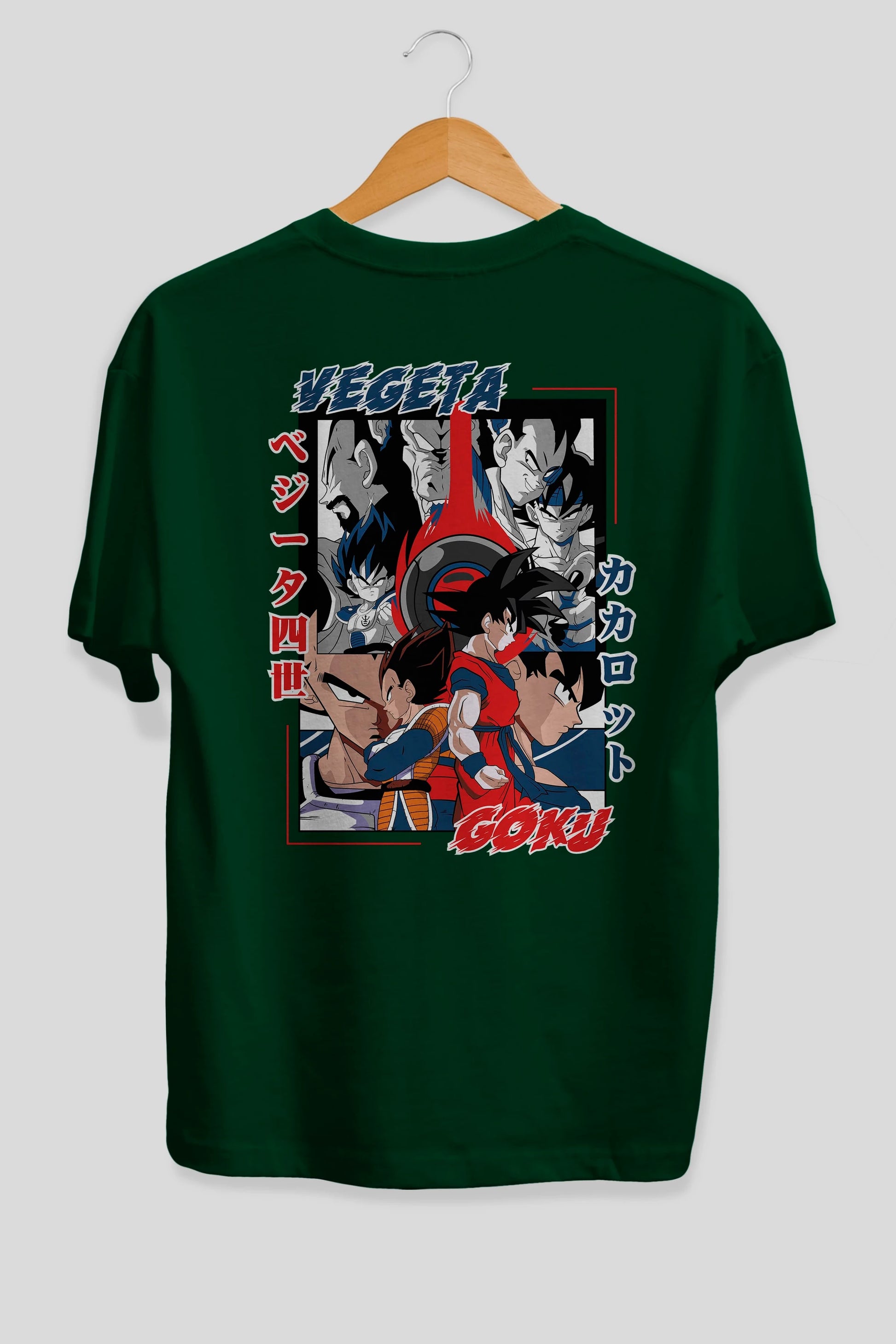 VEGETA VS GOKU Anime Arka Baskılı Oversize t-shirt Erkek Kadın Unisex