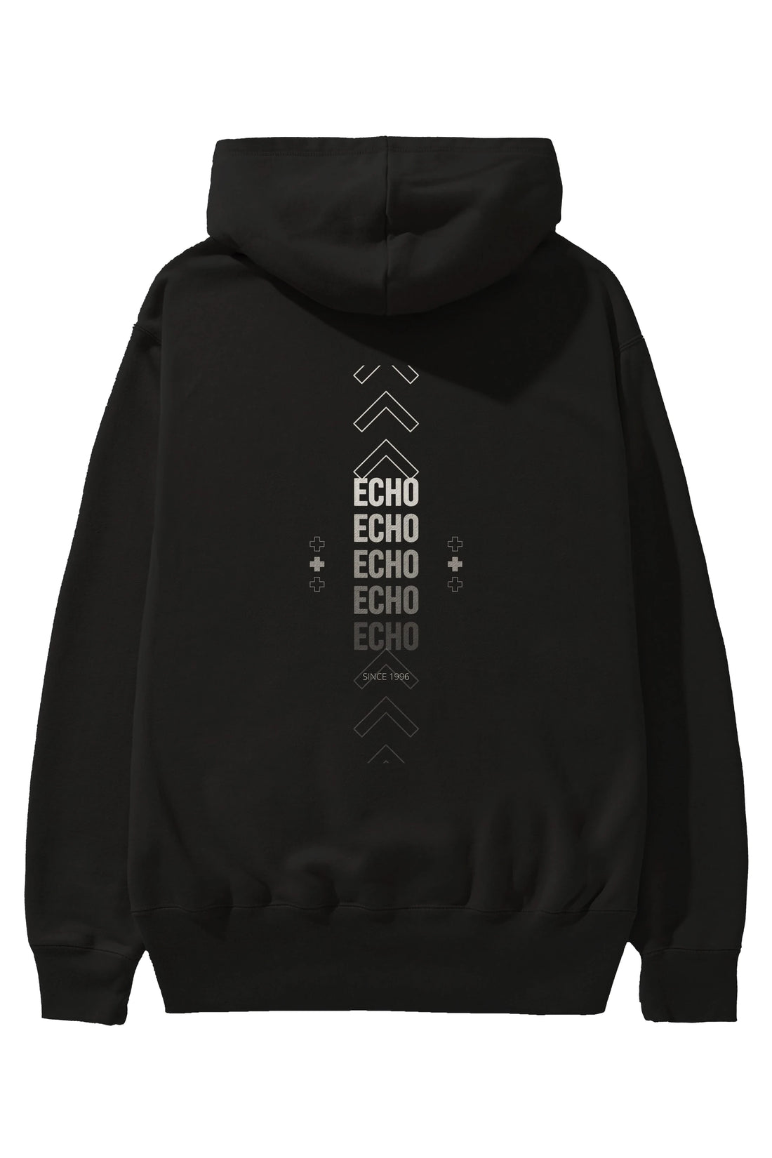 Echo Yazılı Arka Baskılı Oversize Hoodie Kapüşonlu Sweatshirt Erkek Kadın Unisex