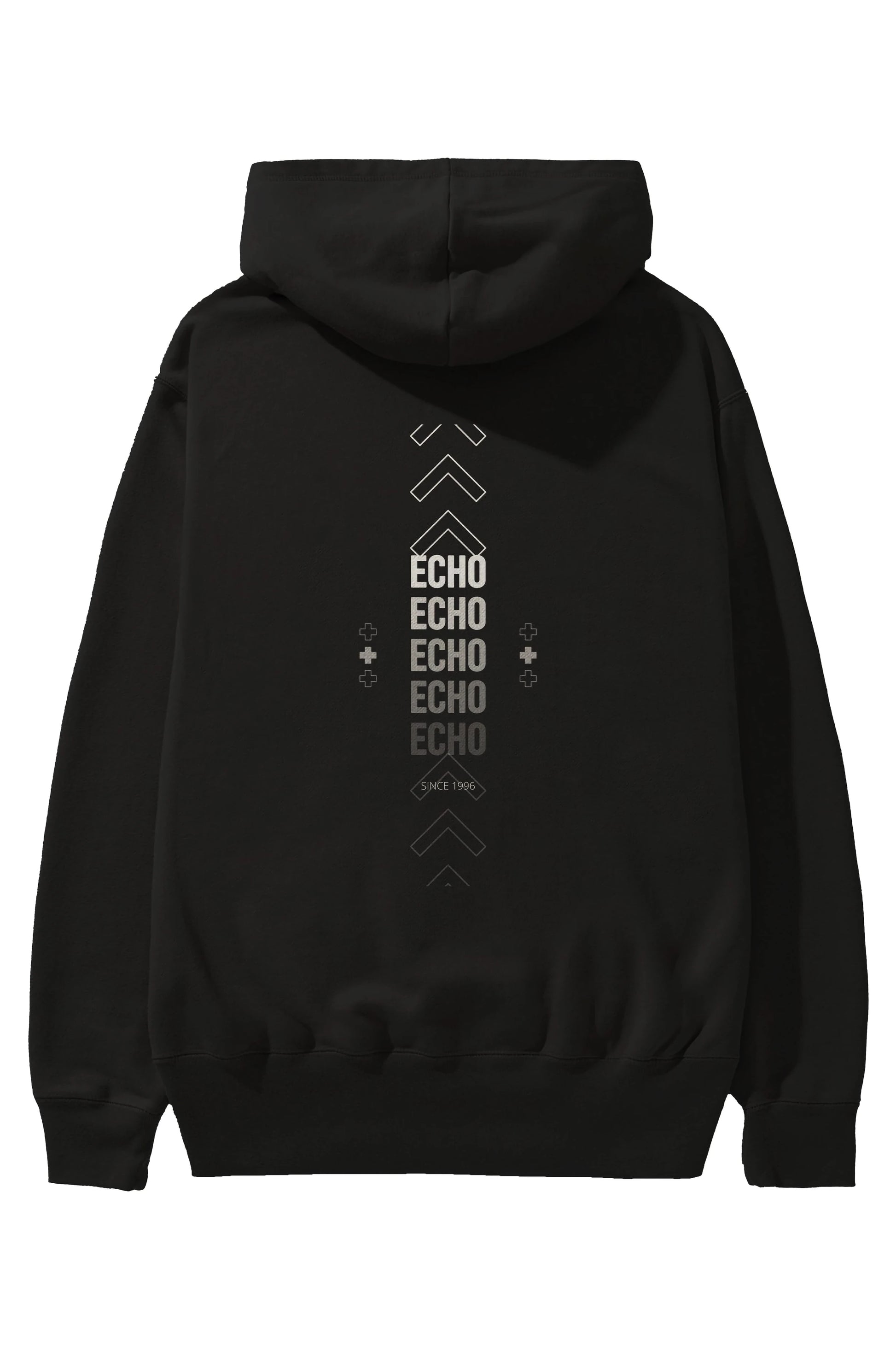 Echo Yazılı Arka Baskılı Oversize Hoodie Kapüşonlu Sweatshirt Erkek Kadın Unisex