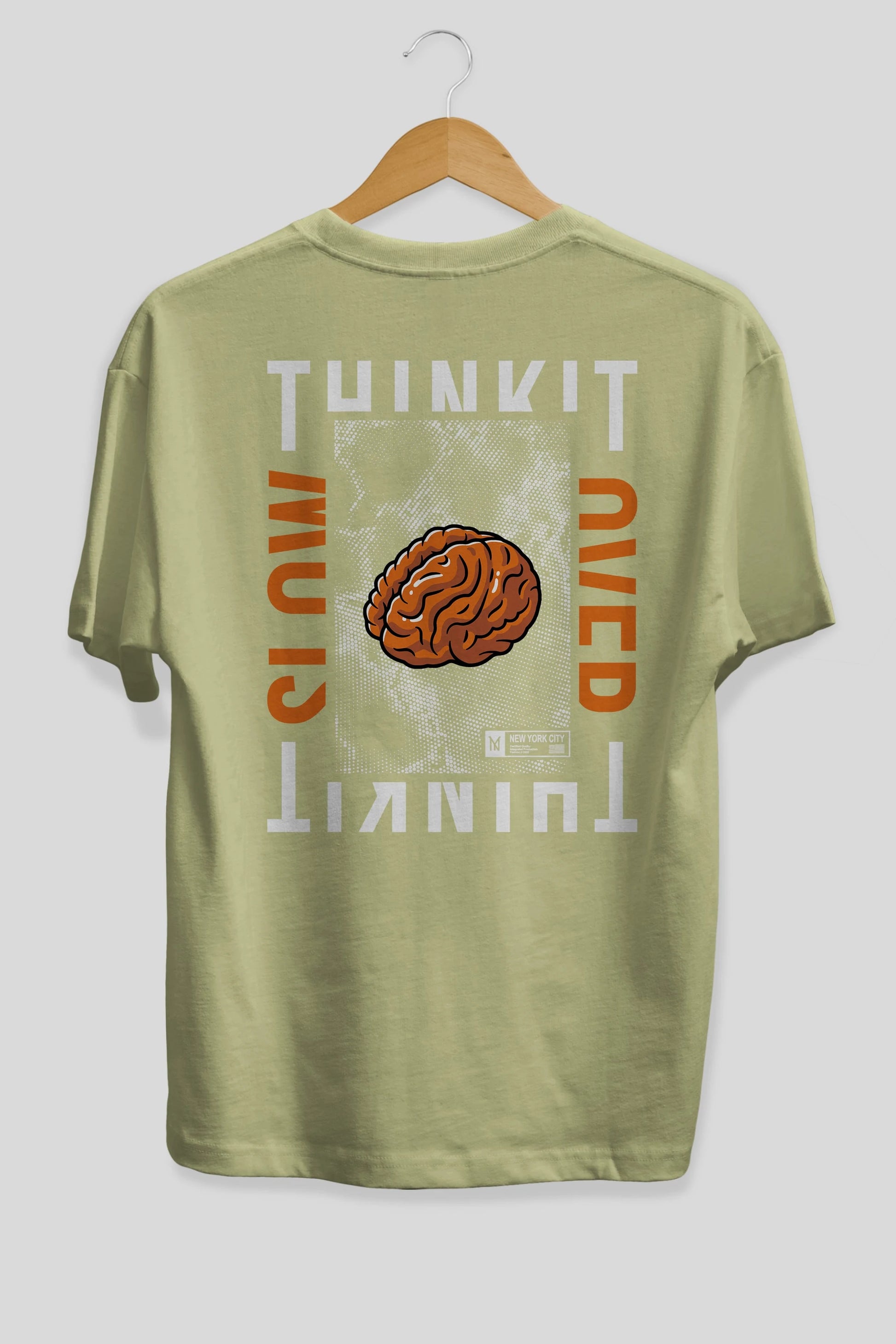 Think it Arka Baskılı Oversize t-shirt Erkek Kadın Unisex