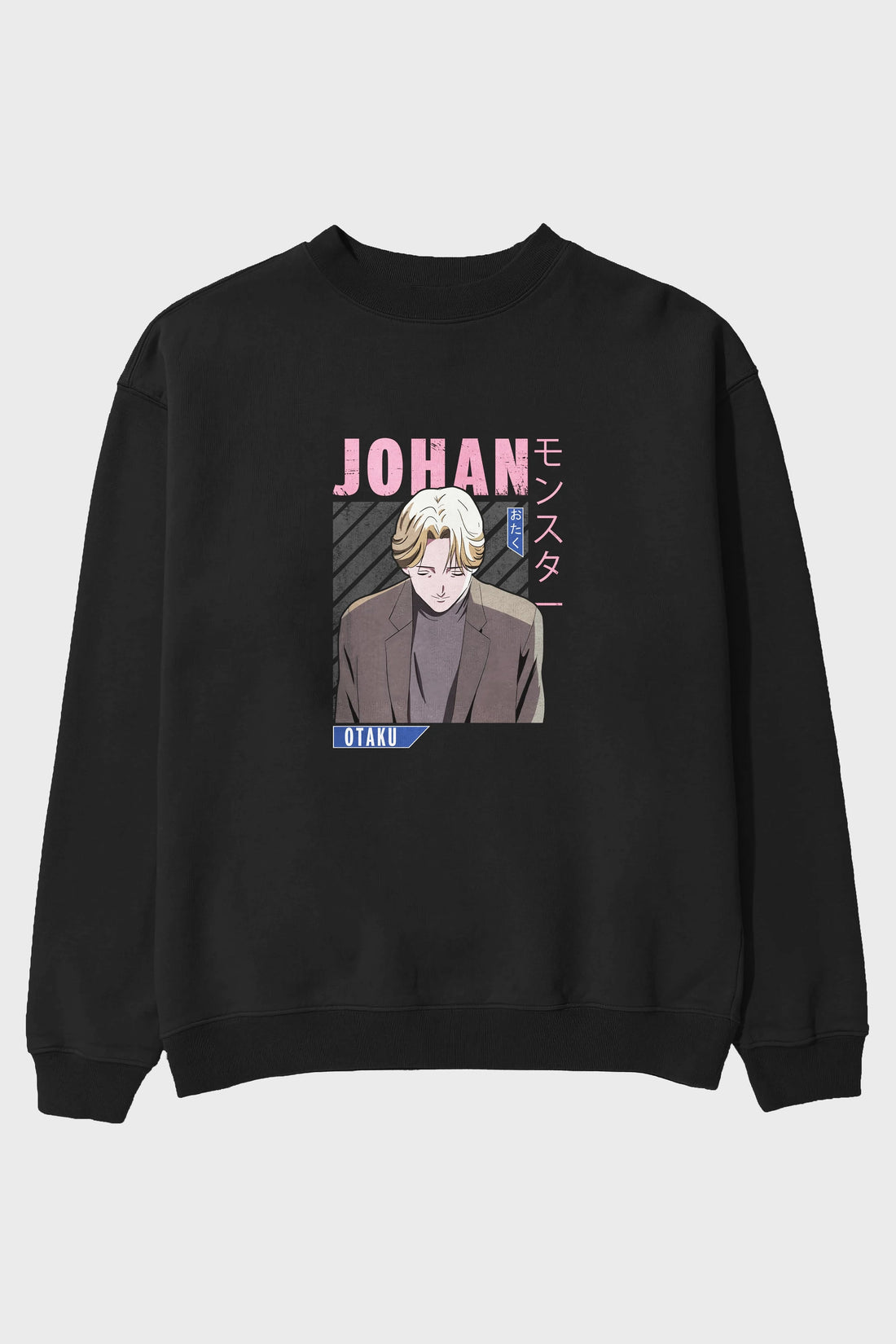 Johan Liebert MONSTER Anime Ön Baskılı Oversize Sweatshirt Erkek Kadın Unisex