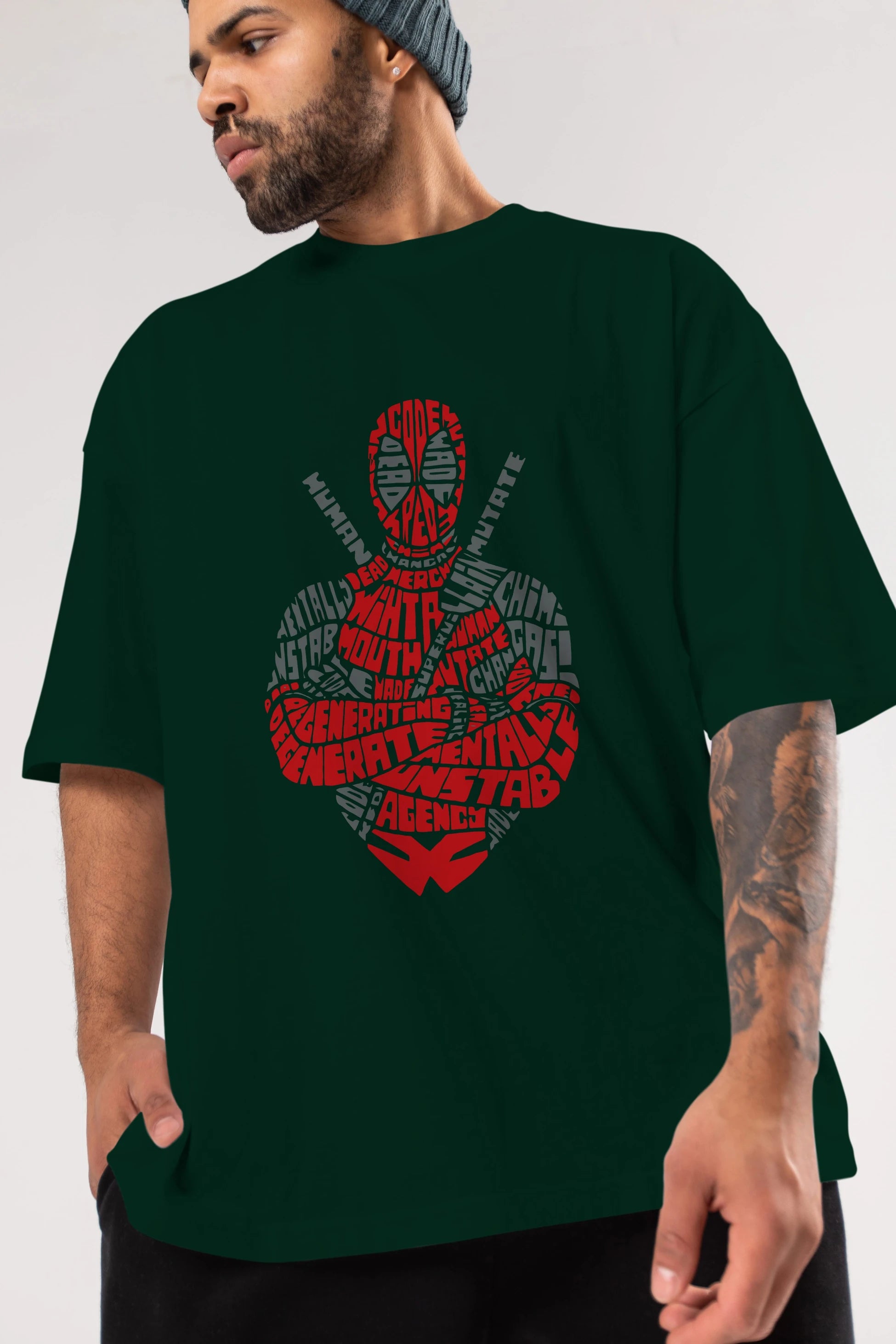 Deadpool (16) Ön Baskılı Oversize t-shirt Erkek Kadın Unisex %100 Pamuk Bisiklet Yaka tişort
