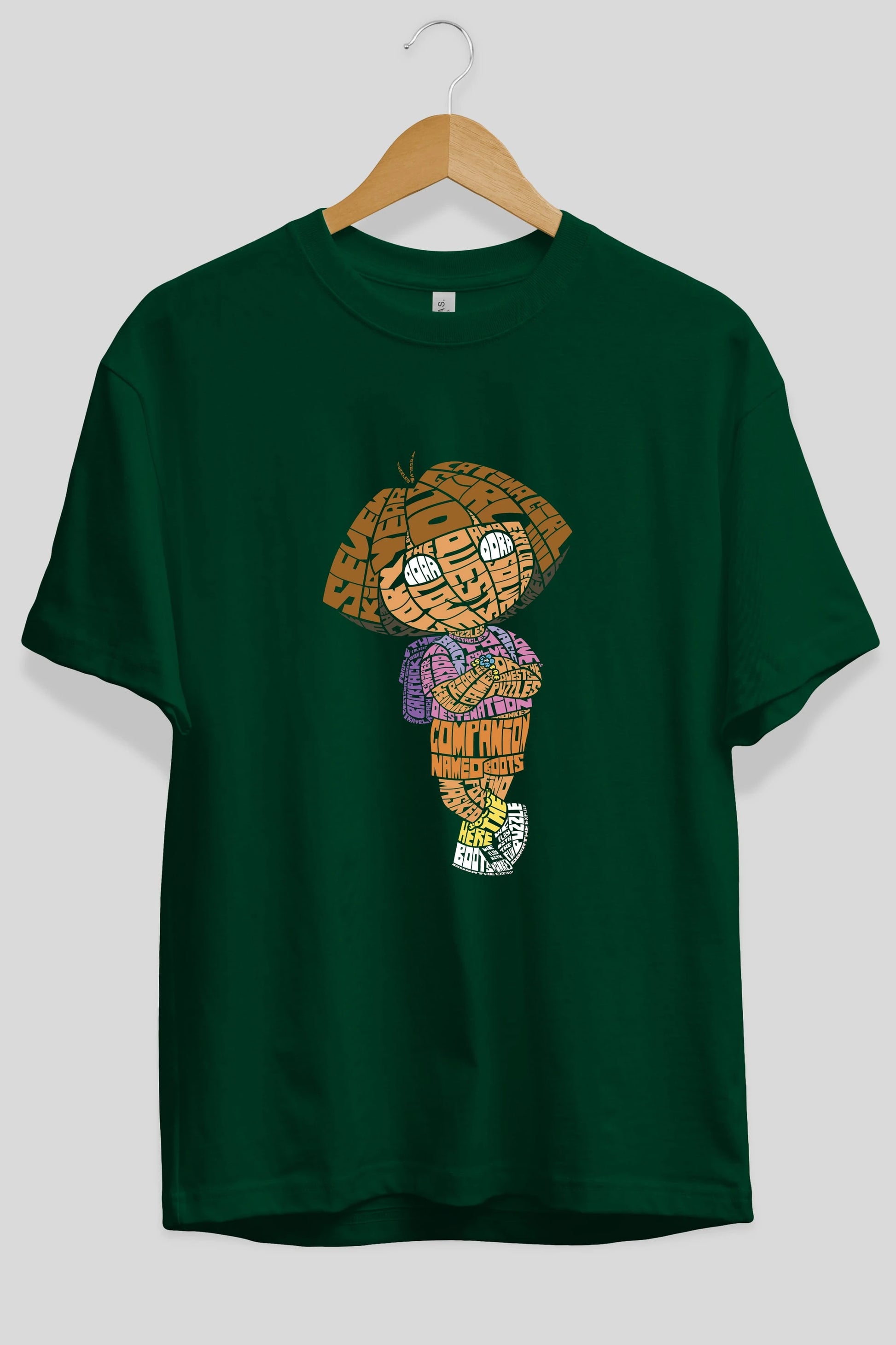 Dora Ön Baskılı Oversize t-shirt %100 pamuk Erkek Kadın Unisex