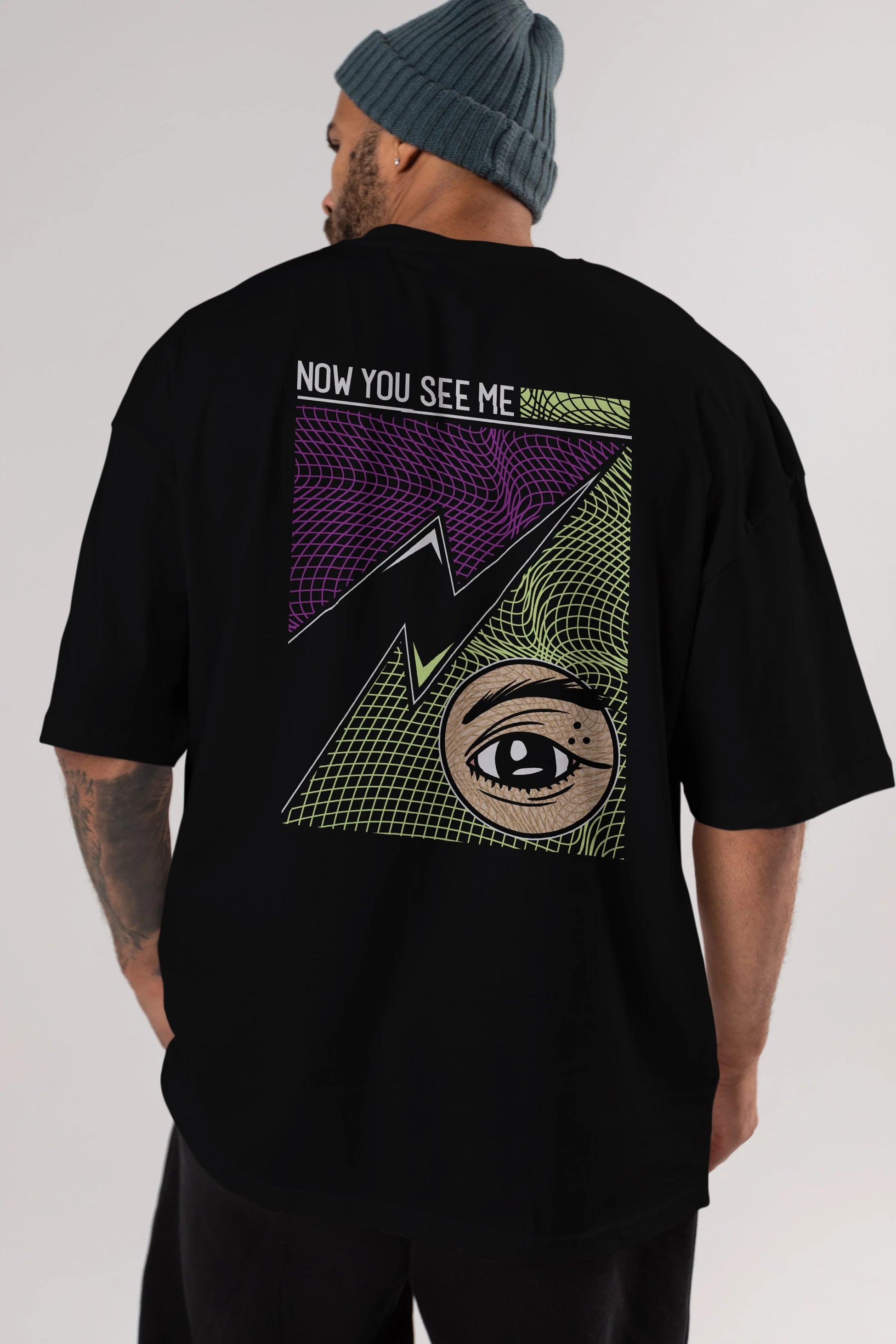 Now You See Me Arka Baskılı Oversize t-shirt Erkek Kadın Unisex