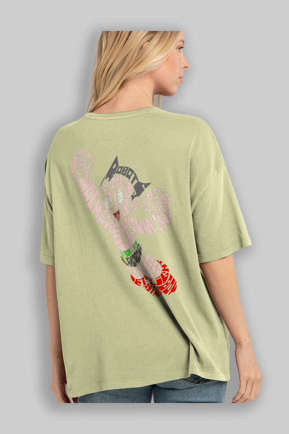 Astroboy Arka Baskılı Oversize t-shirt %100 pamuk Erkek Kadın Unisex