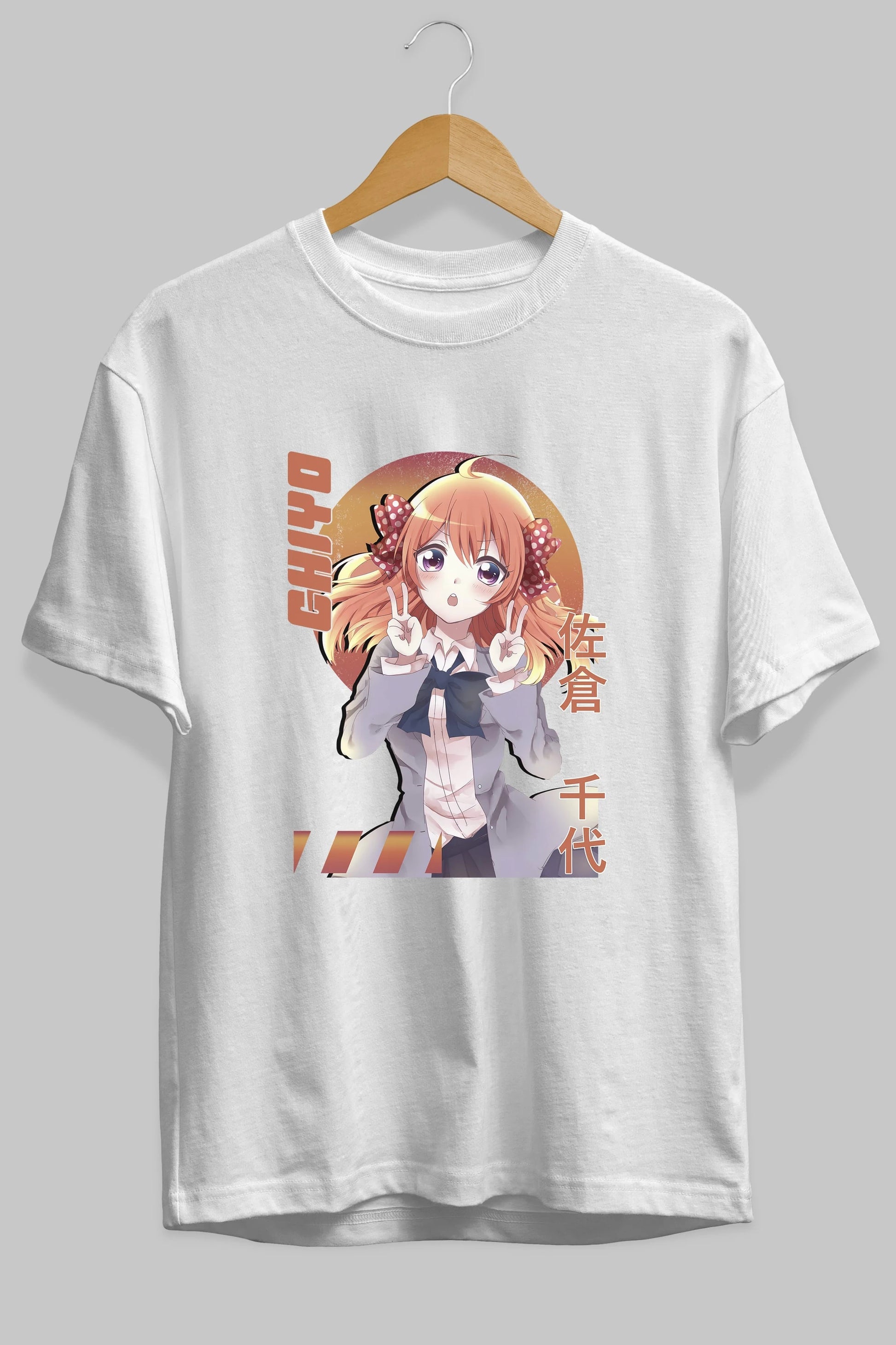 Chiyo Sakura 5 Anime Ön Baskılı Oversize t-shirt %100 pamuk Erkek Kadın Unisex