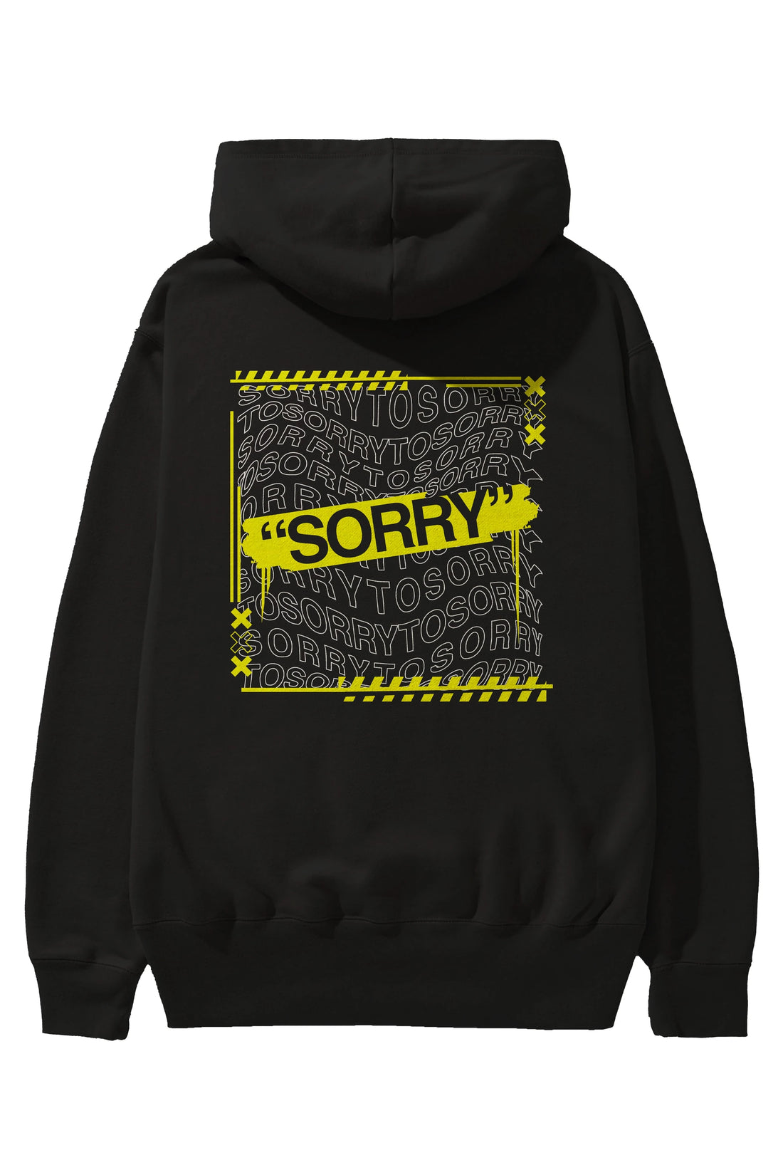 Sorry to Sorry Arka Baskılı Hoodie Oversize Kapüşonlu Sweatshirt Erkek Kadın Unisex
