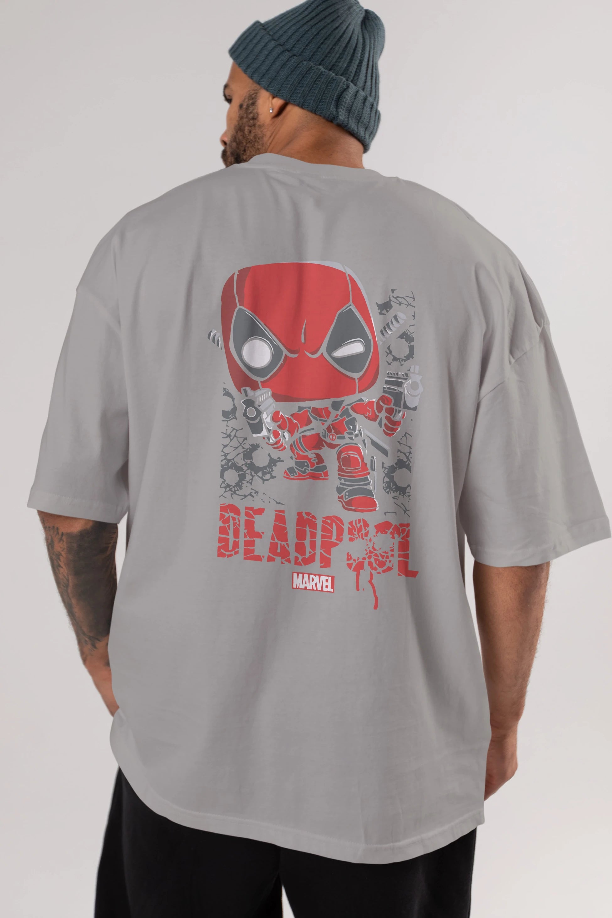 Deadpool (8) Arka Baskılı Oversize t-shirt Erkek Kadın Unisex %100 Pamuk Bisiklet Yaka tişort