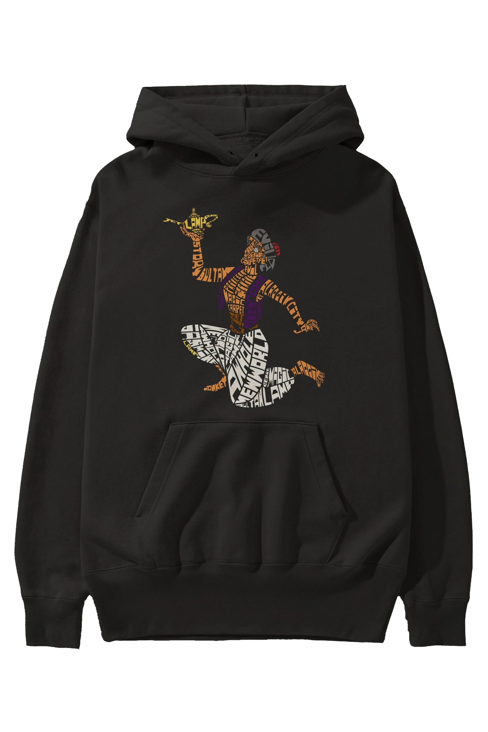 Aladdin Ön Baskılı Hoodie Oversize Kapüşonlu Sweatshirt Erkek Kadın Unisex