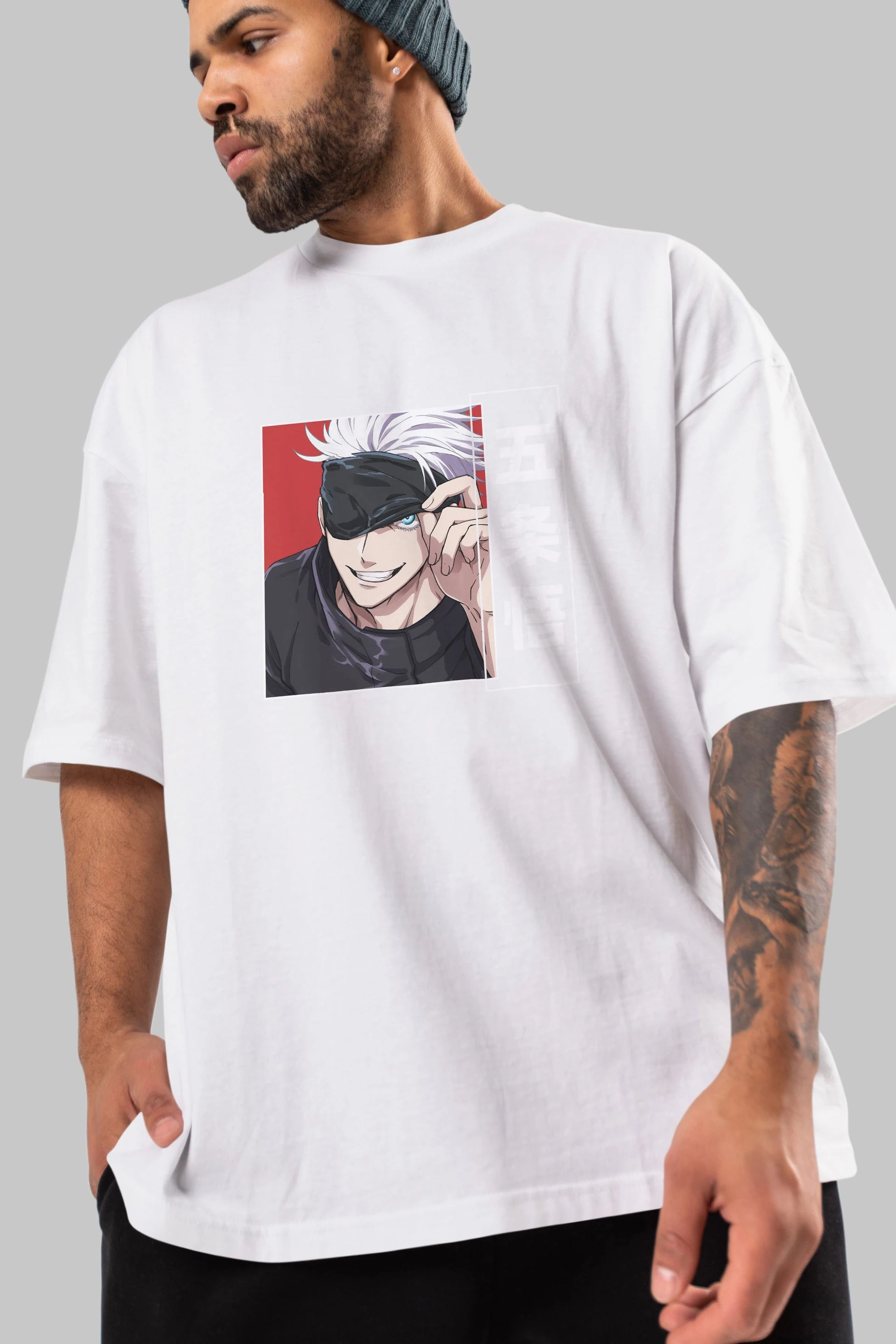 JUJUTSU KAISEN Anime Ön Baskılı Oversize t-shirt %100 pamuk Erkek Kadın Unisex