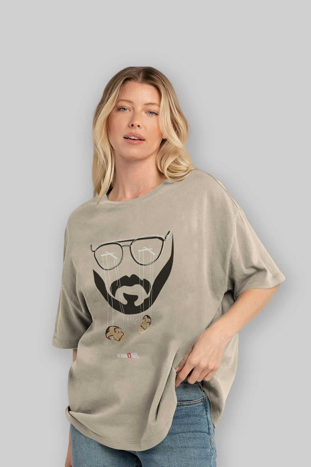 La Casa De Papel (11) Ön Baskılı Oversize t-shirt Erkek Kadın Unisex %100 Pamuk Bisiklet Yaka tişort
