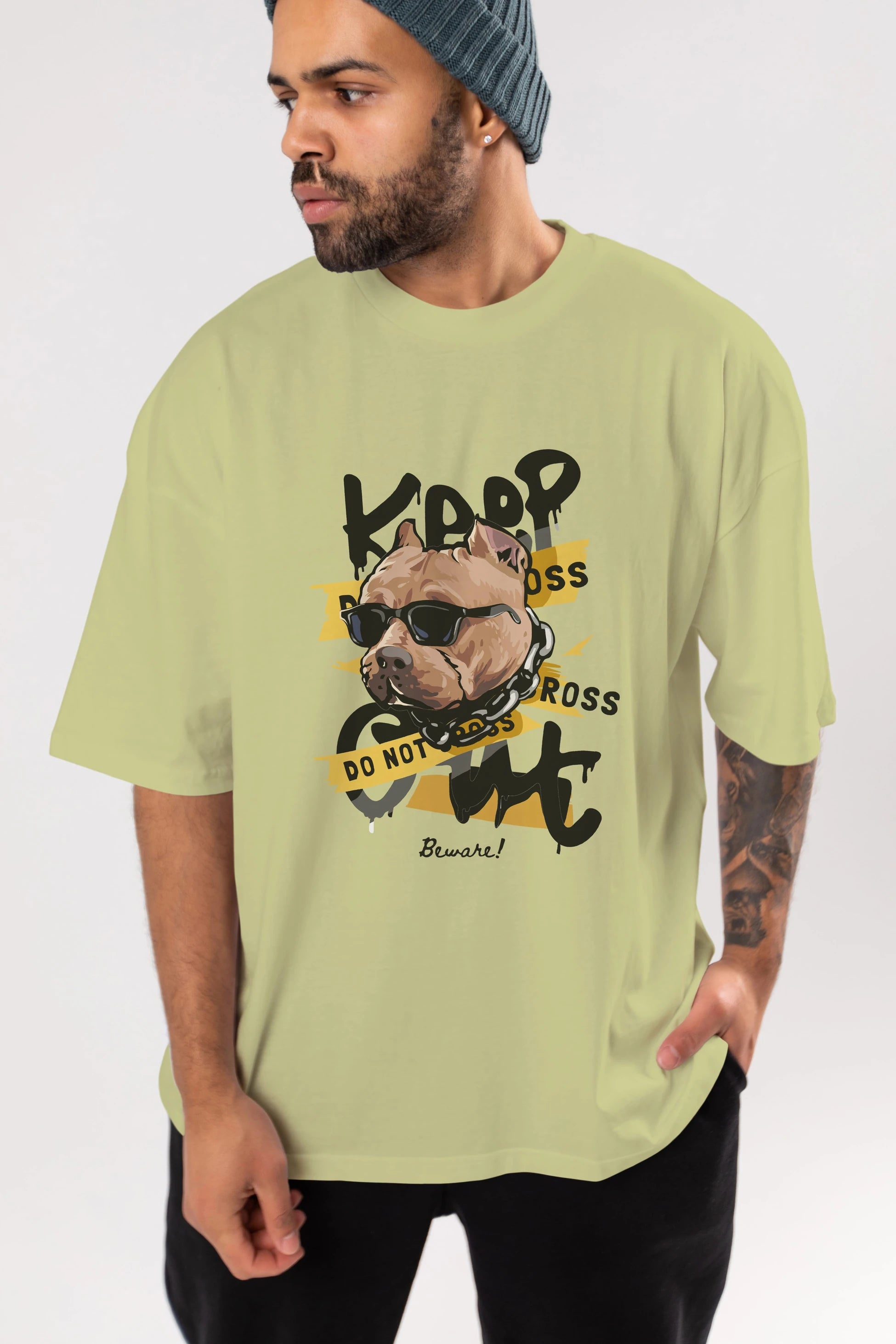 Teddy Bear Keep Ön Baskılı Oversize t-shirt Erkek Kadın Unisex %100 Pamuk