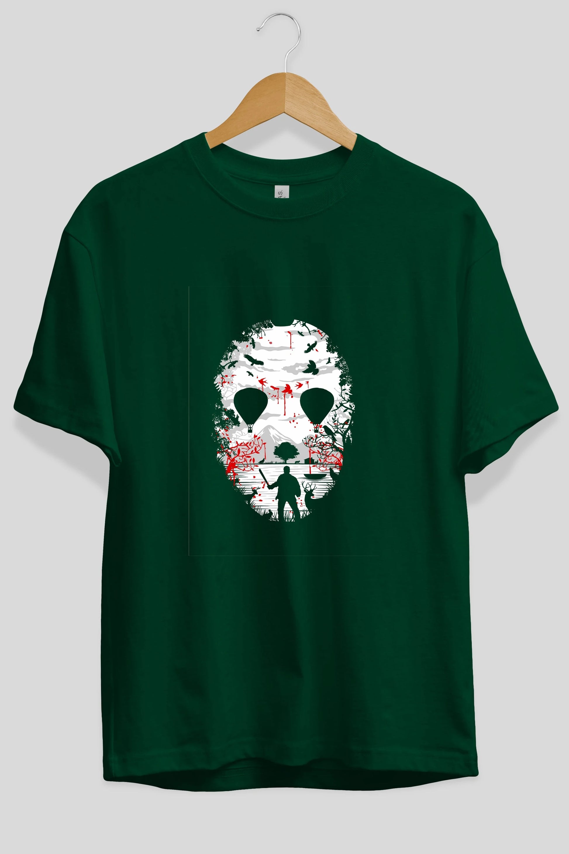 Crystal Lake Ön Baskılı Oversize t-shirt %100 pamuk Erkek Kadın Unisex