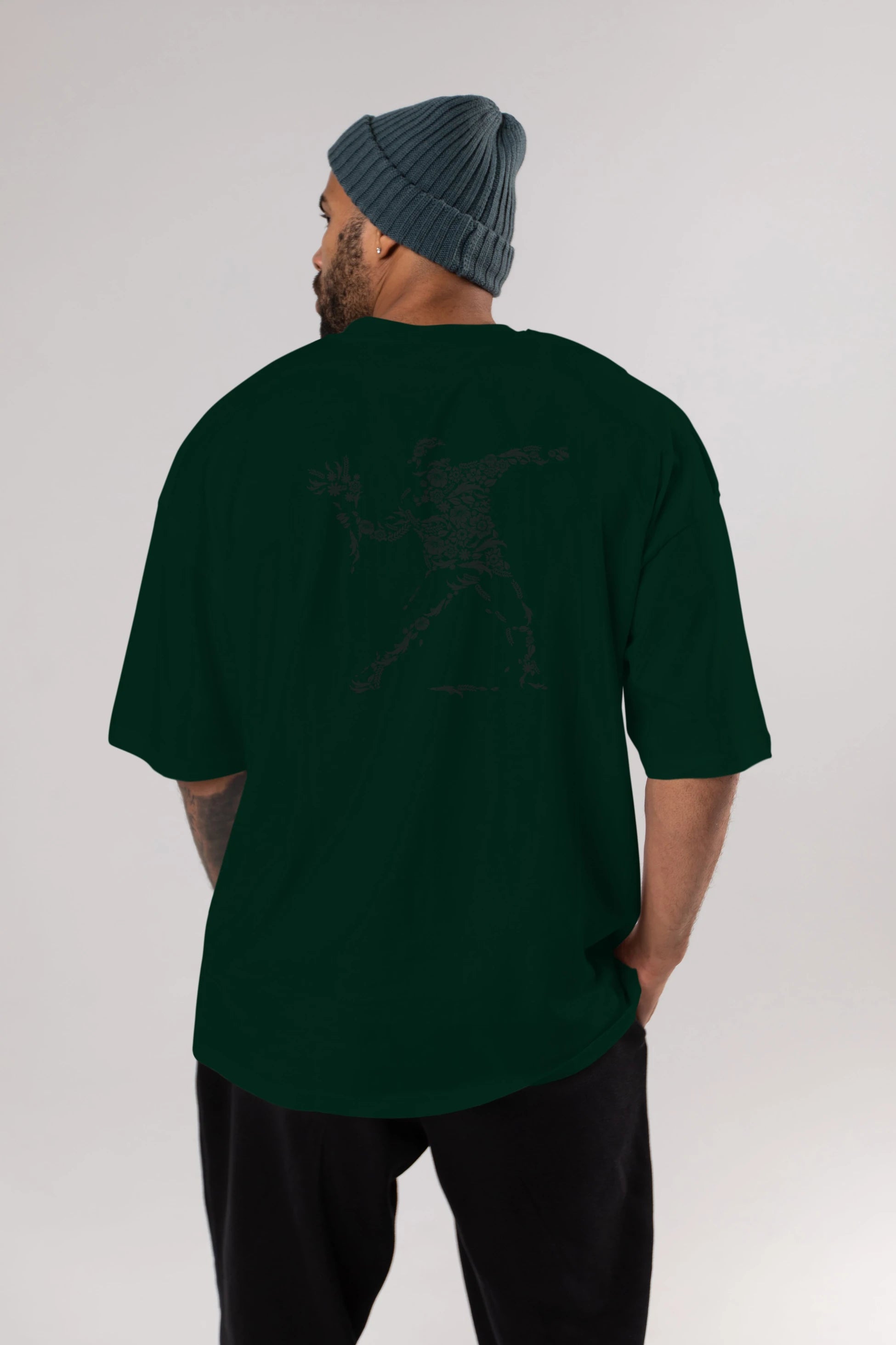 Flourish Vandalism Arka Baskılı Oversize t-shirt %100 pamuk Erkek Kadın Unisex