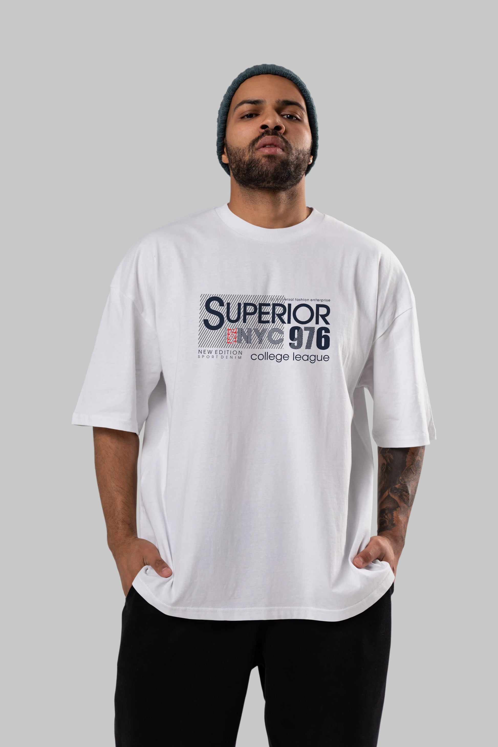 Superior 976 Ön Baskılı Oversize t-shirt Erkek Kadın Unisex