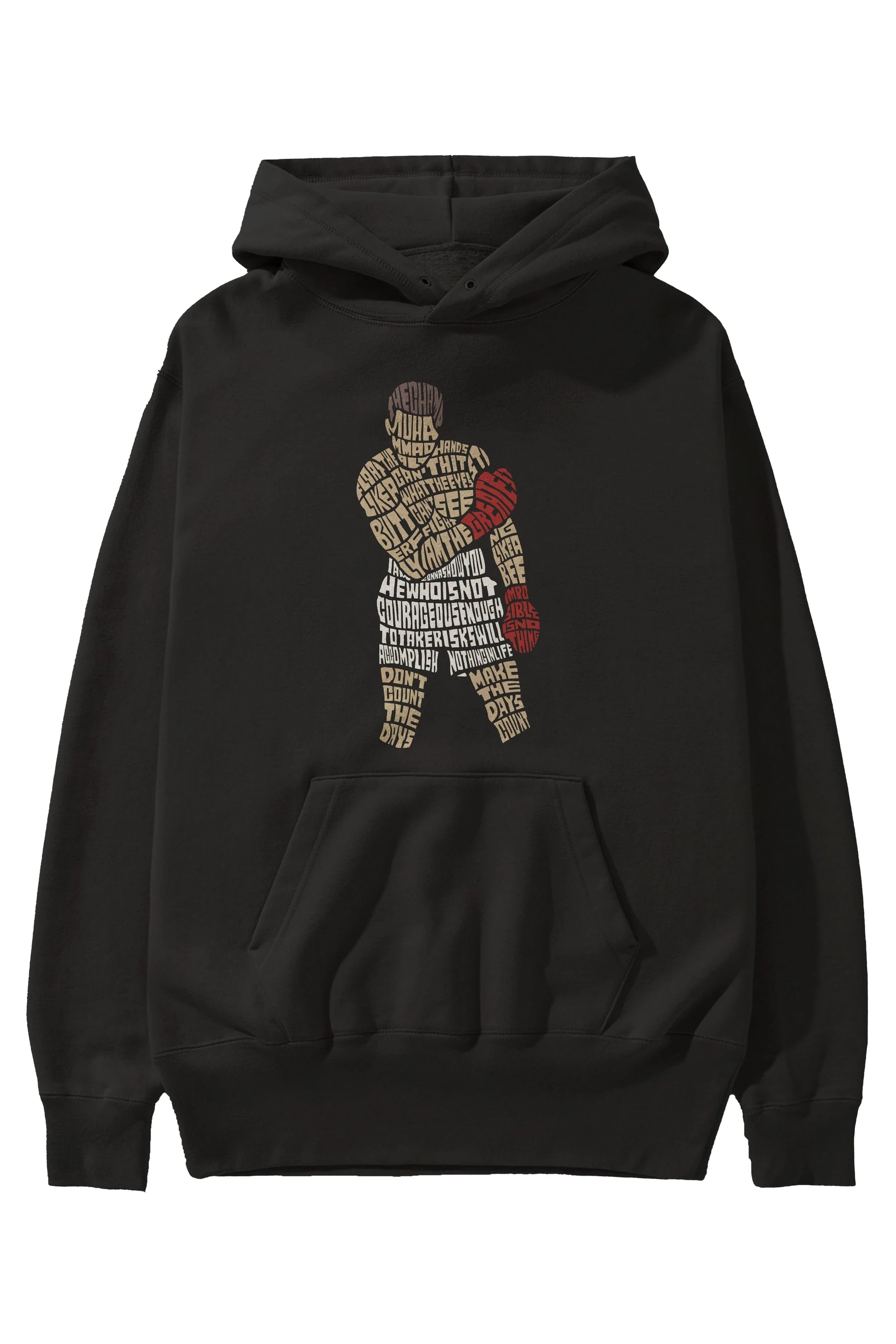 The Champ Muhammad Ali Ön Baskılı Hoodie Oversize Kapüşonlu Sweatshirt Erkek Kadın Unisex
