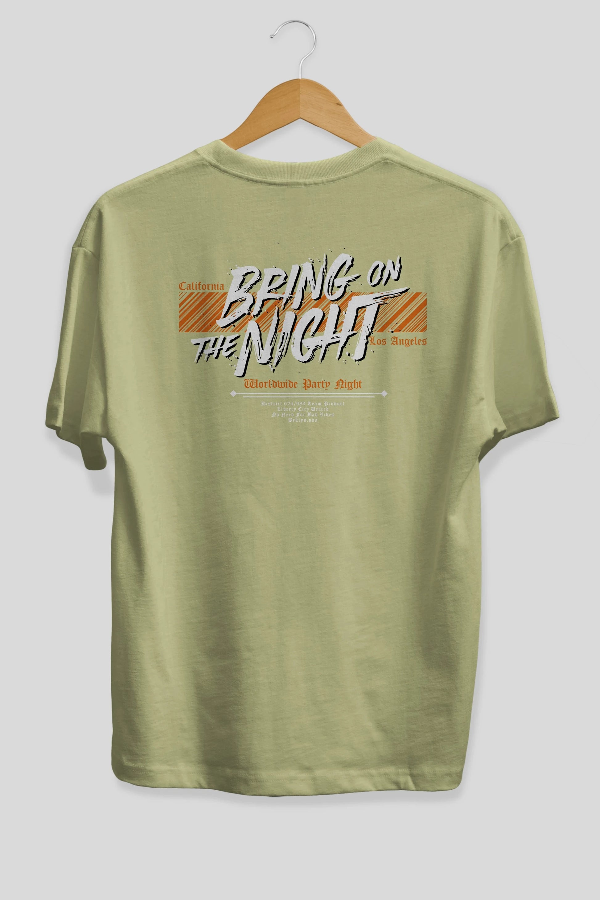 Bring on The Night Arka Baskılı Oversize t-shirt Erkek Kadın Unisex