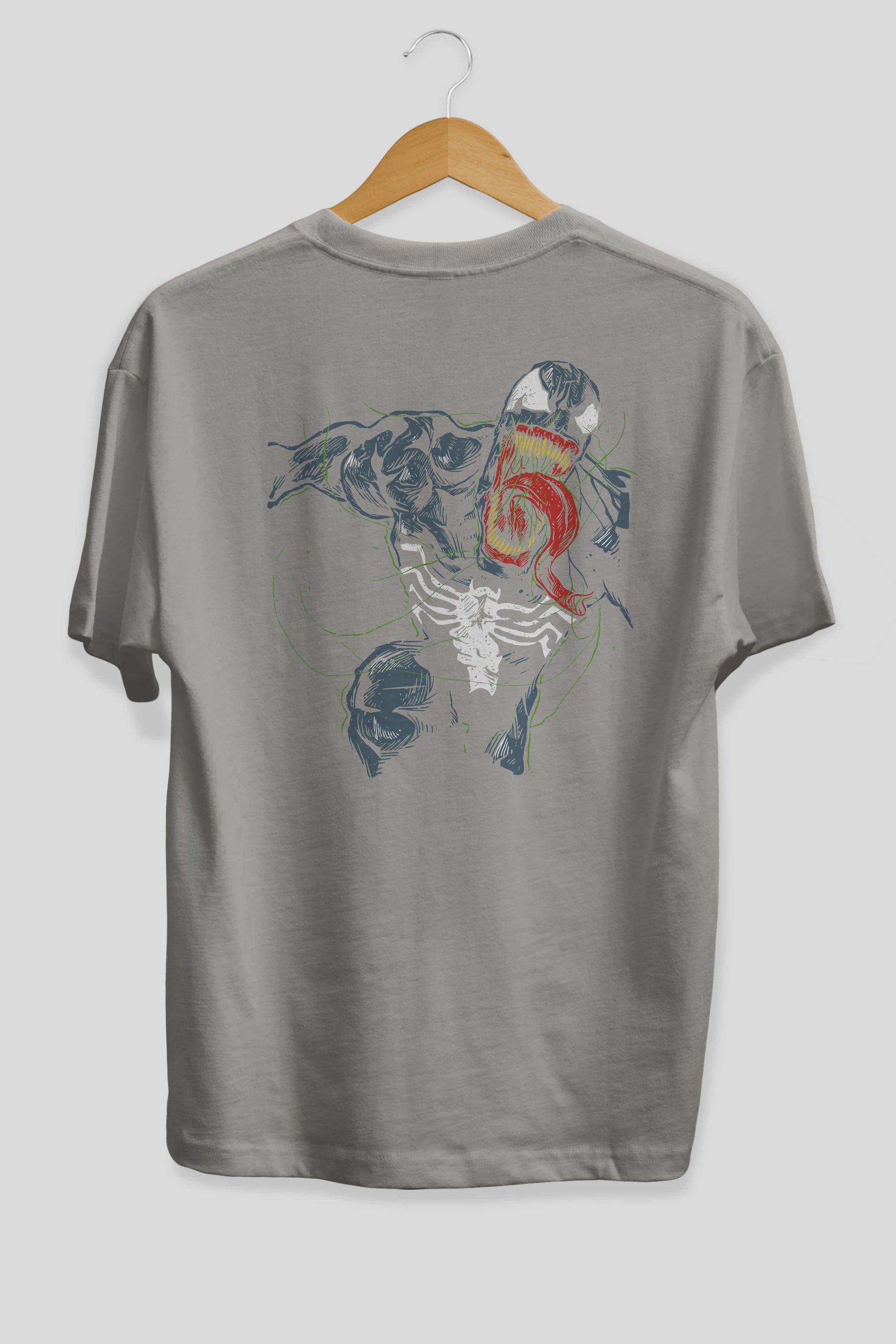 Venom (6) Arka Baskılı Oversize t-shirt Erkek Kadın Unisex %100 Pamuk Bisiklet Yaka tişort