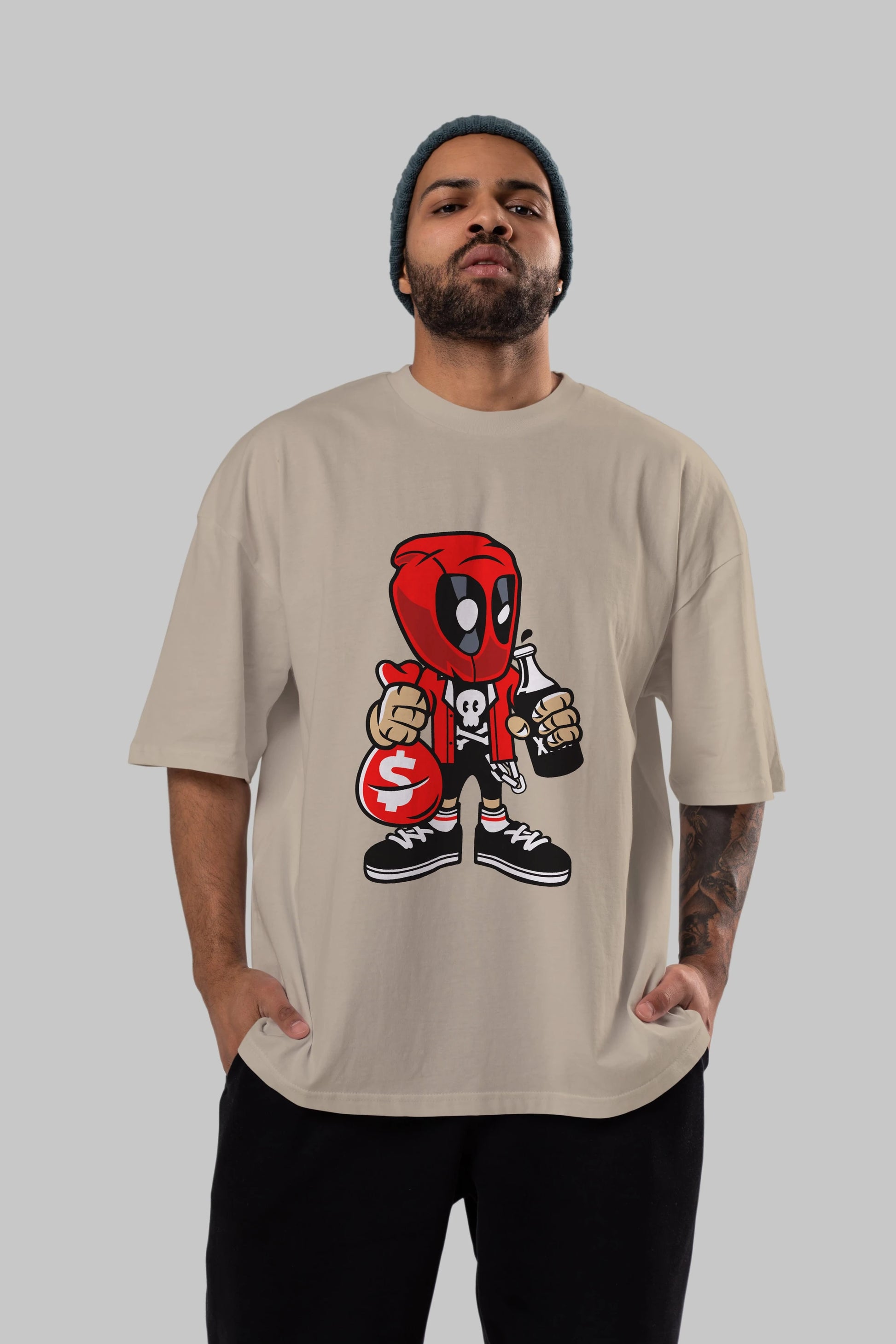 Deadpool (20) Ön Baskılı Oversize t-shirt Erkek Kadın Unisex %100 Pamuk Bisiklet Yaka tişort