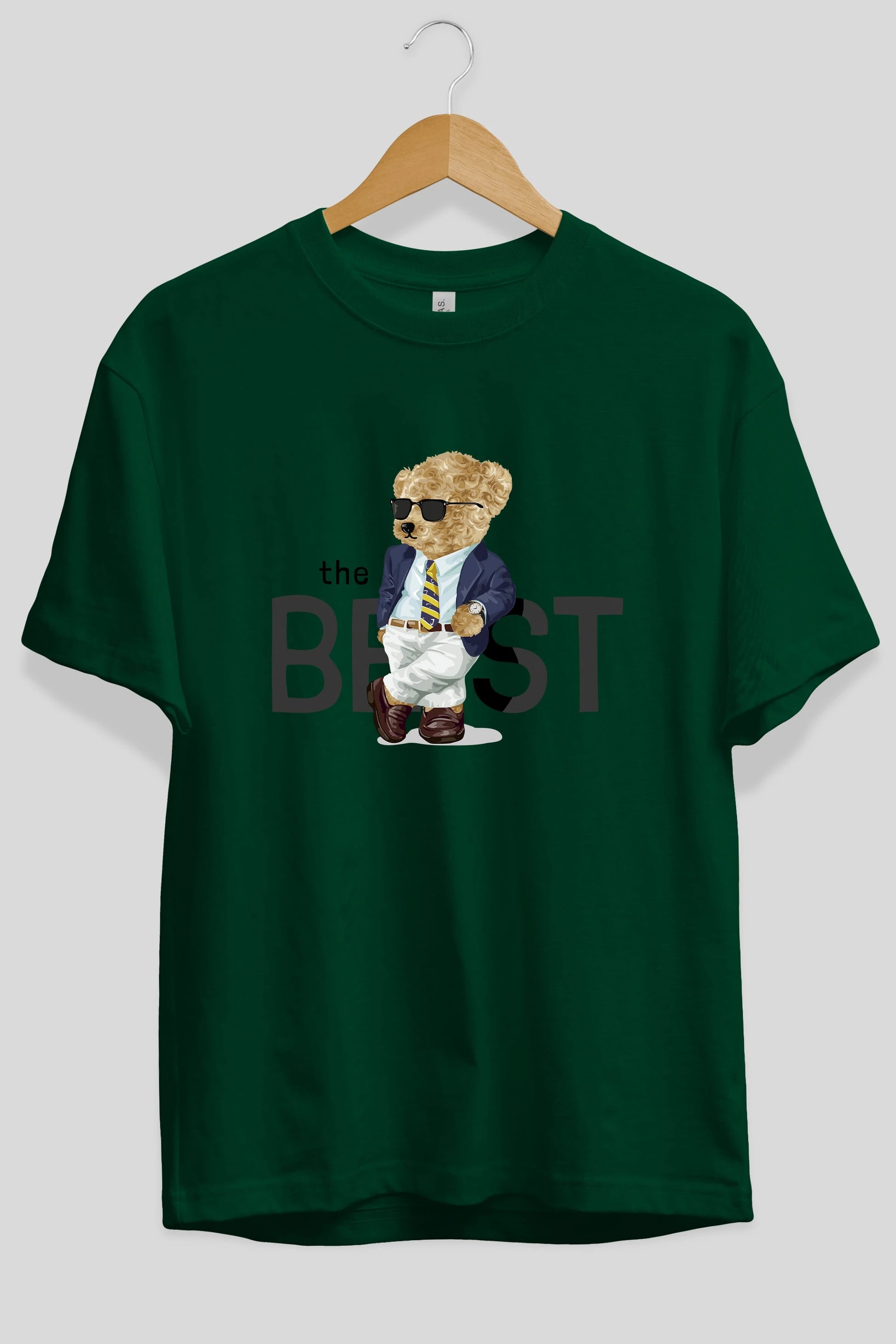 Teddy Bear The Best Ön Baskılı Oversize t-shirt Erkek Kadın Unisex %100 Pamuk