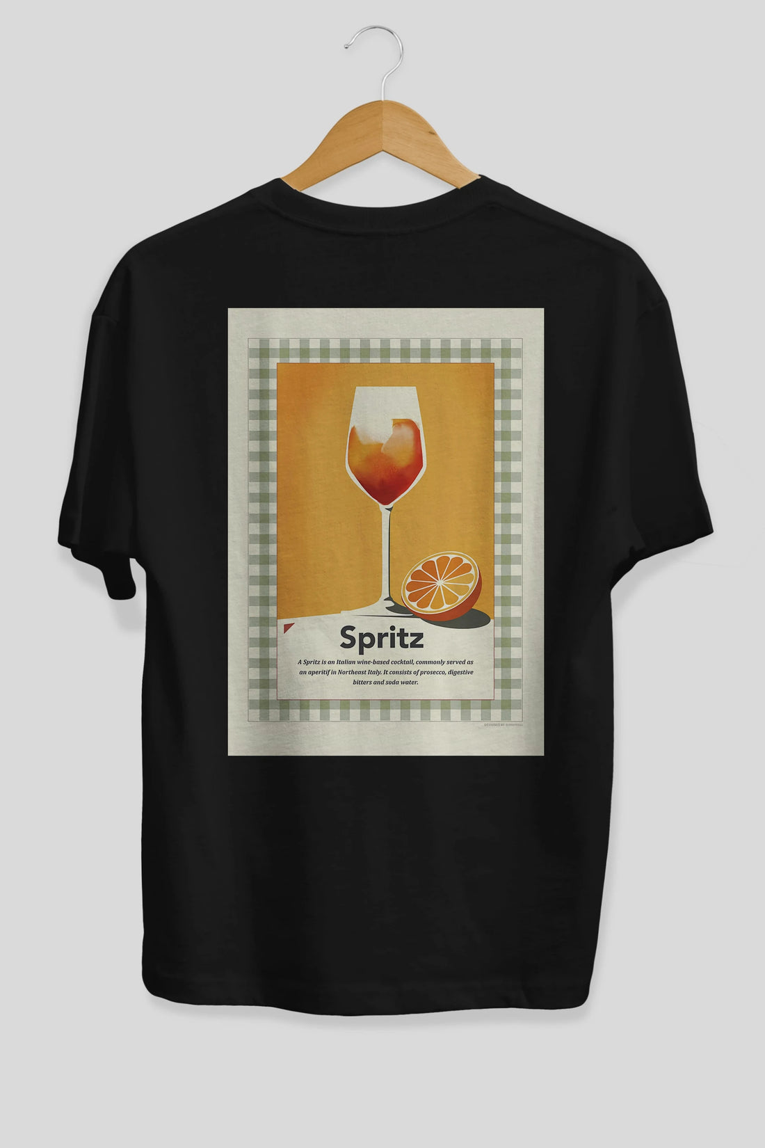 Aperol Spritz 5 Arka Baskılı Oversize t-shirt Erkek Kadın Unisex %100 Pamuk Bisiklet Yaka tişort
