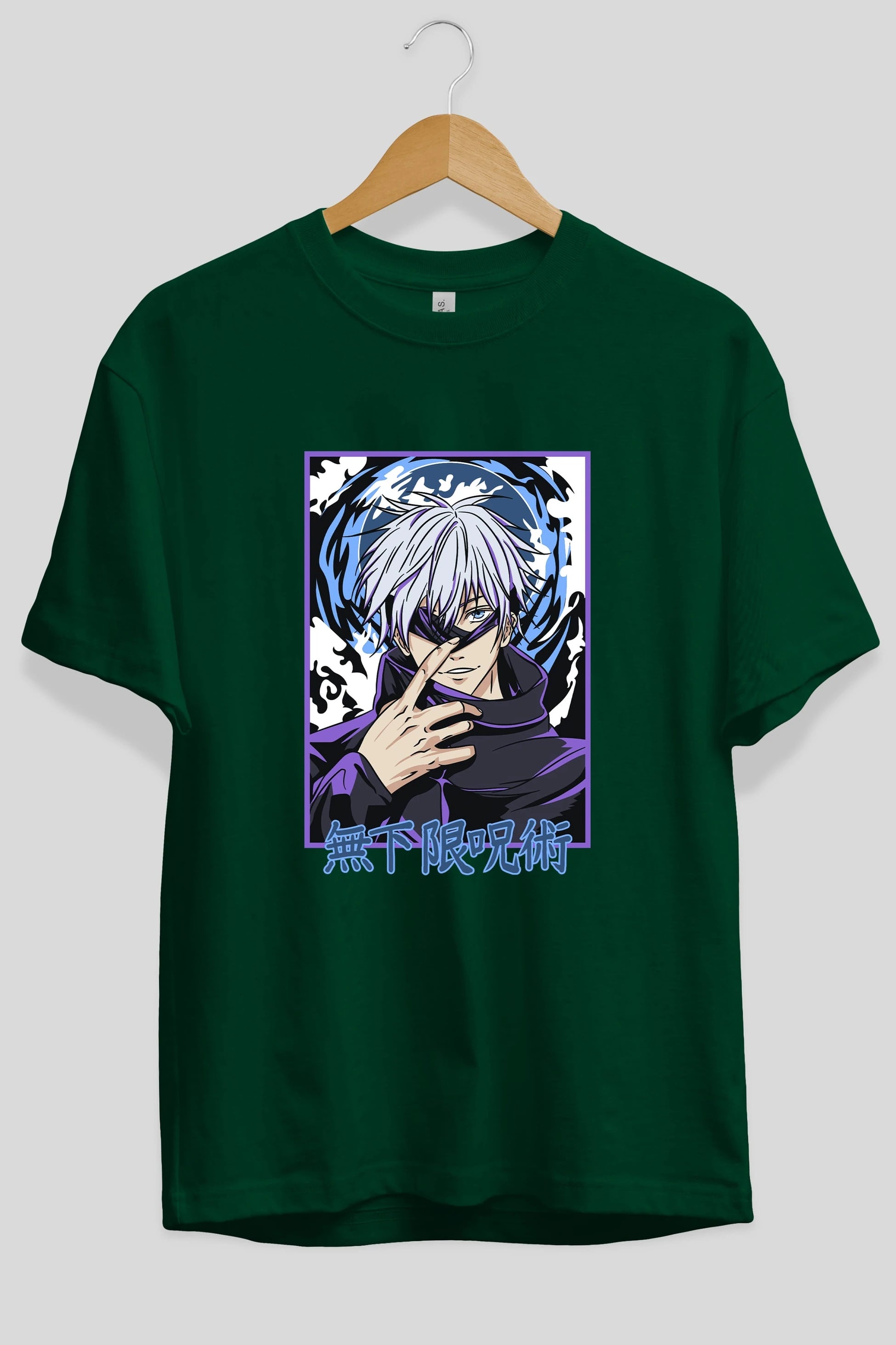 SATORU GOJO 3 Anime Ön Baskılı Oversize t-shirt %100 pamuk Erkek Kadın Unisex