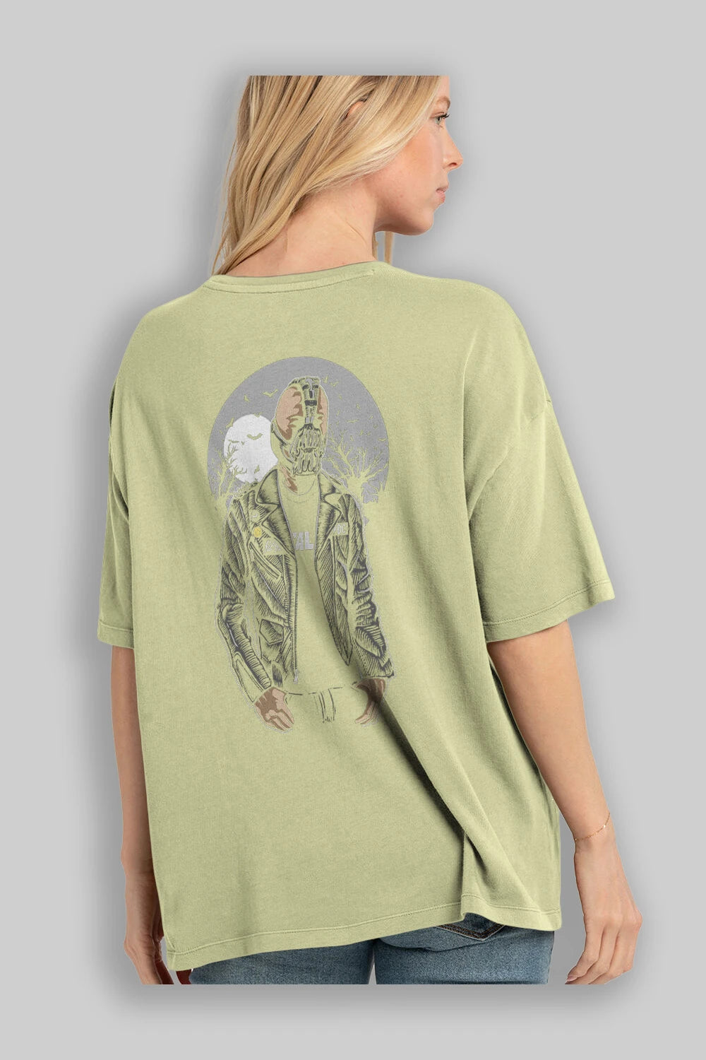 Bane Arka Baskılı Oversize t-shirt Erkek Kadın Unisex %100 Pamuk