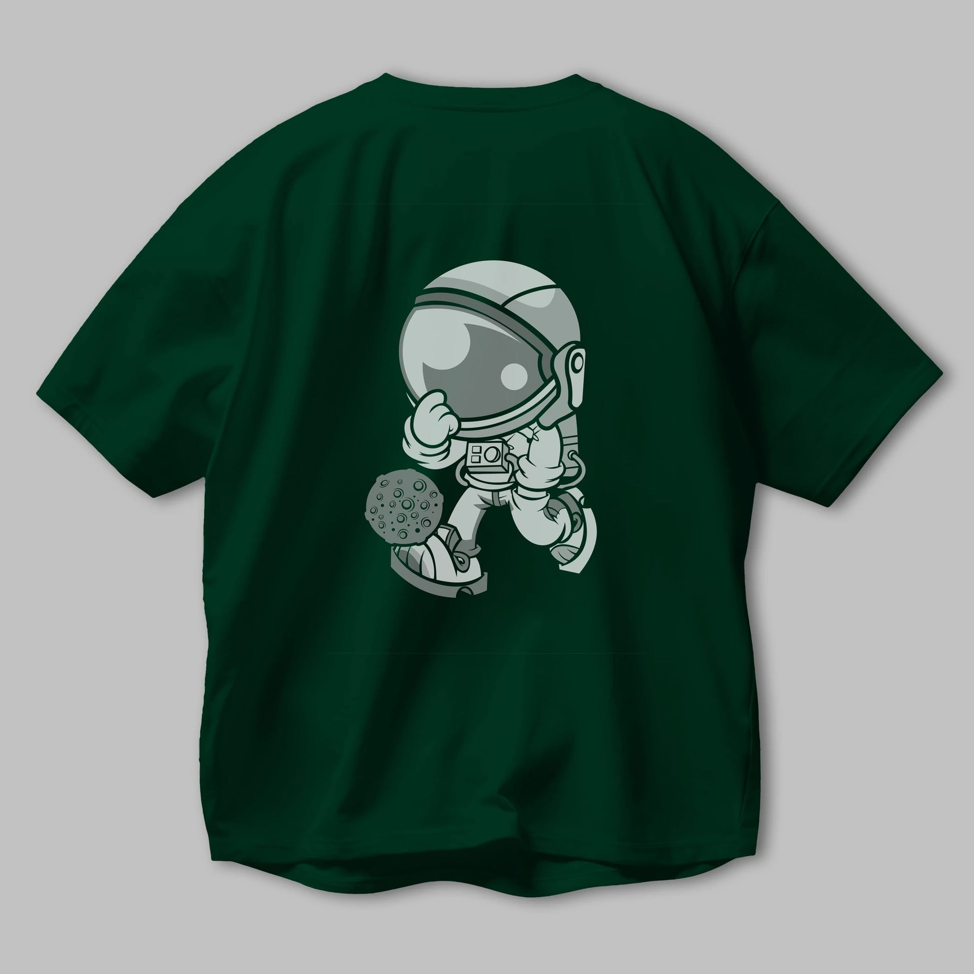 Street Astronaut Arka Baskılı Oversize t-shirt Erkek Kadın Unisex %100 Pamuk tişort