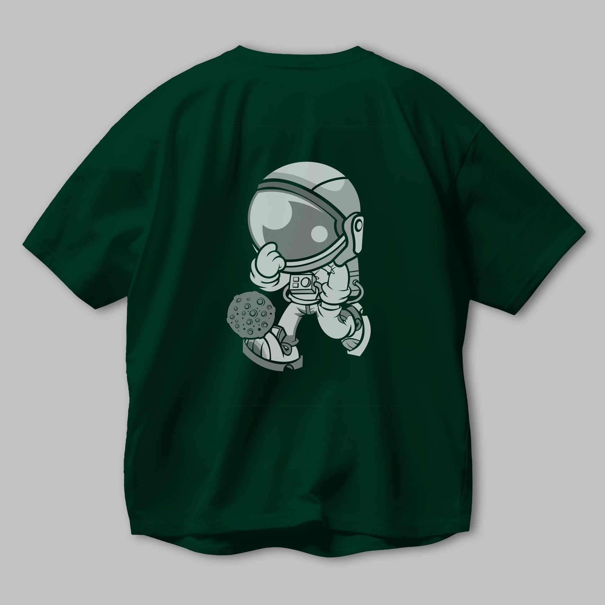 Street Astronaut Arka Baskılı Oversize t-shirt Erkek Kadın Unisex %100 Pamuk tişort