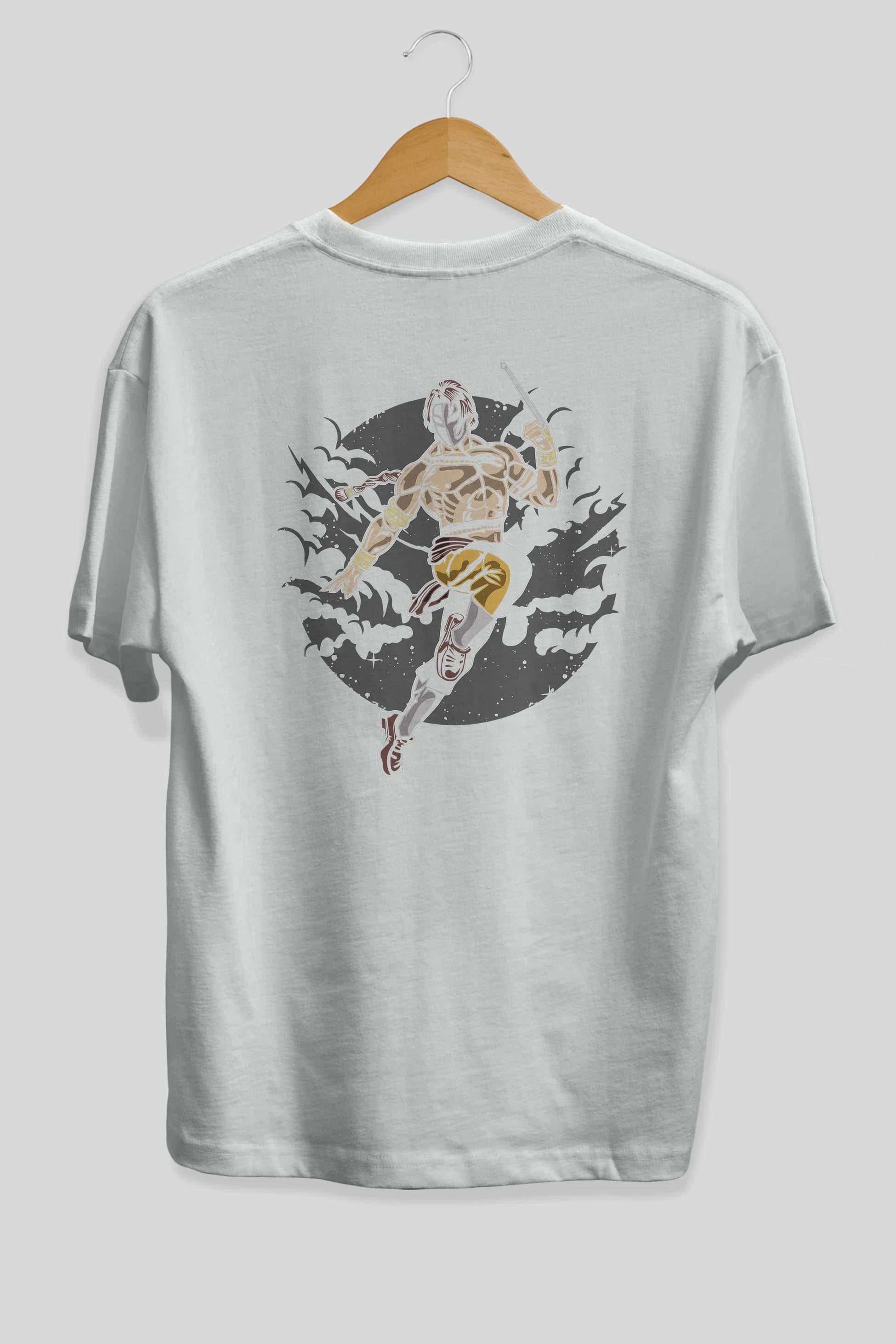 Vega Arka Baskılı Oversize t-shirt Erkek Kadın Unisex %100 Pamuk