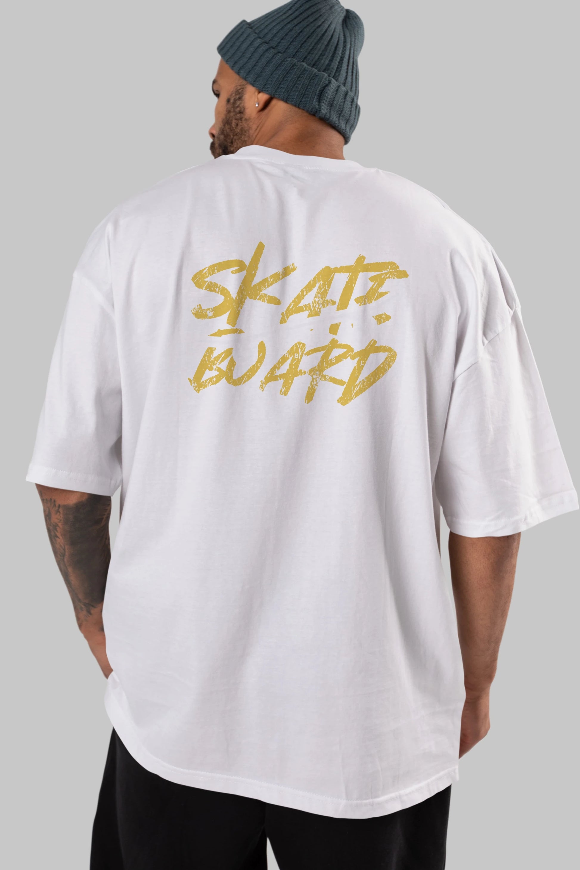 Skate Board Arka Baskılı Oversize t-shirt Erkek Kadın Unisex