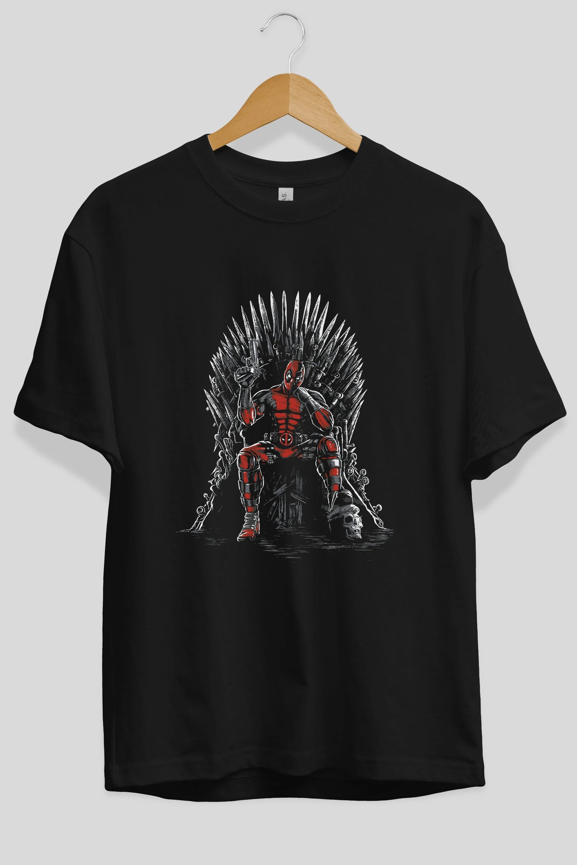Deadpool (6) Ön Baskılı Oversize t-shirt Erkek Kadın Unisex %100 Pamuk Bisiklet Yaka tişort