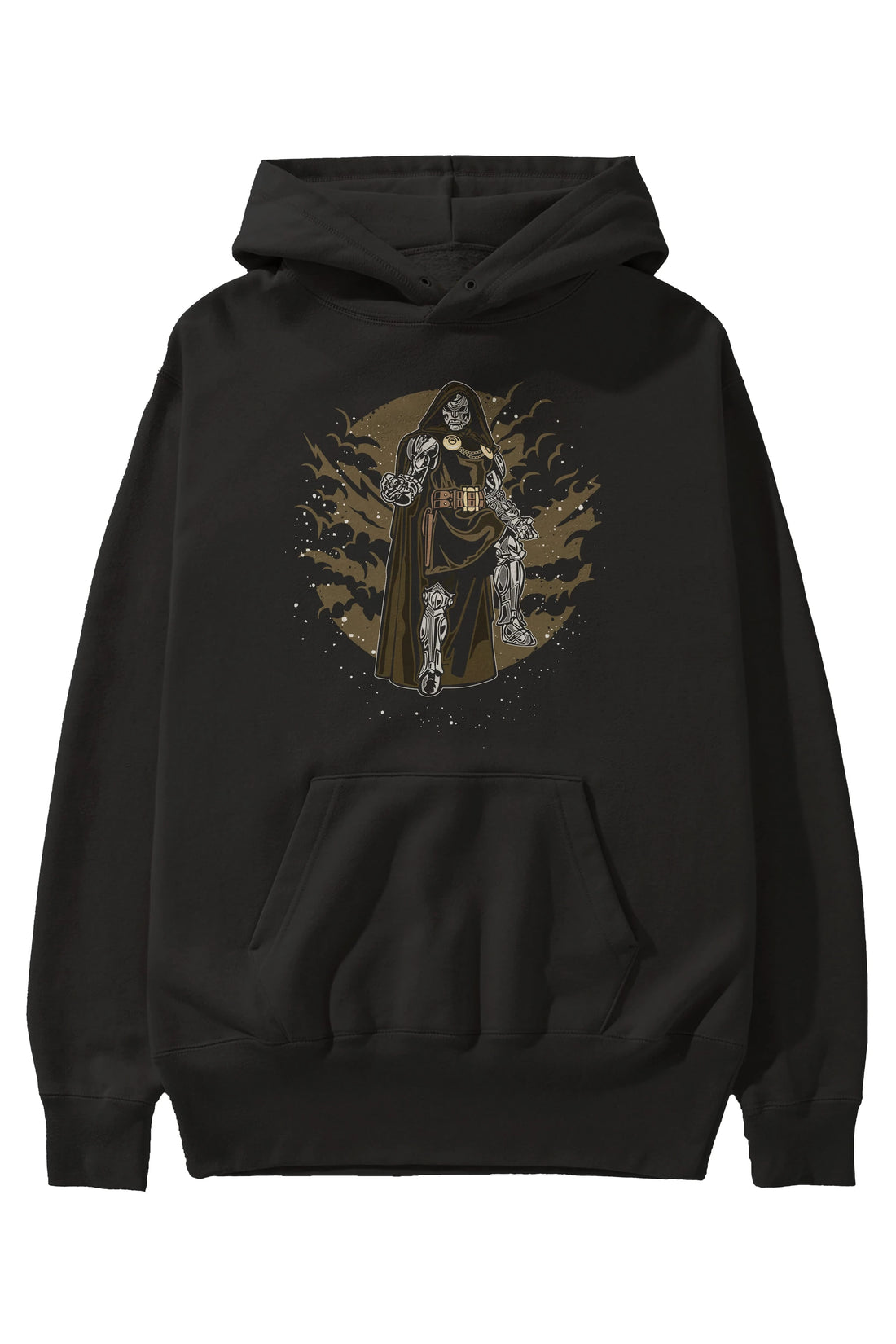 DOCTER DOOM Ön Baskılı Hoodie Oversize Kapüşonlu Sweatshirt Erkek Kadın Unisex