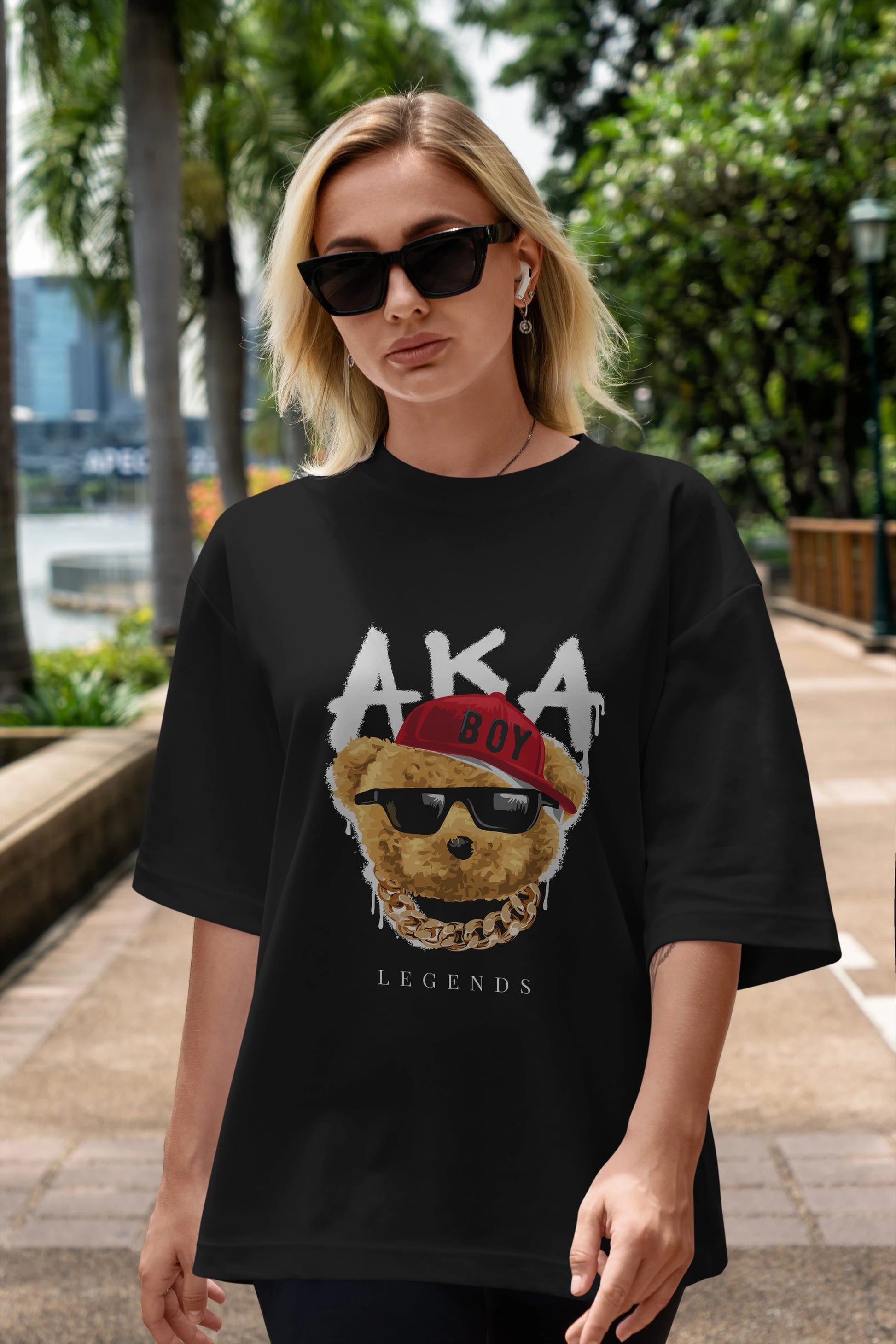 Teddy Bear Legends Ön Baskılı Oversize t-shirt Erkek Kadın Unisex %100 Pamuk