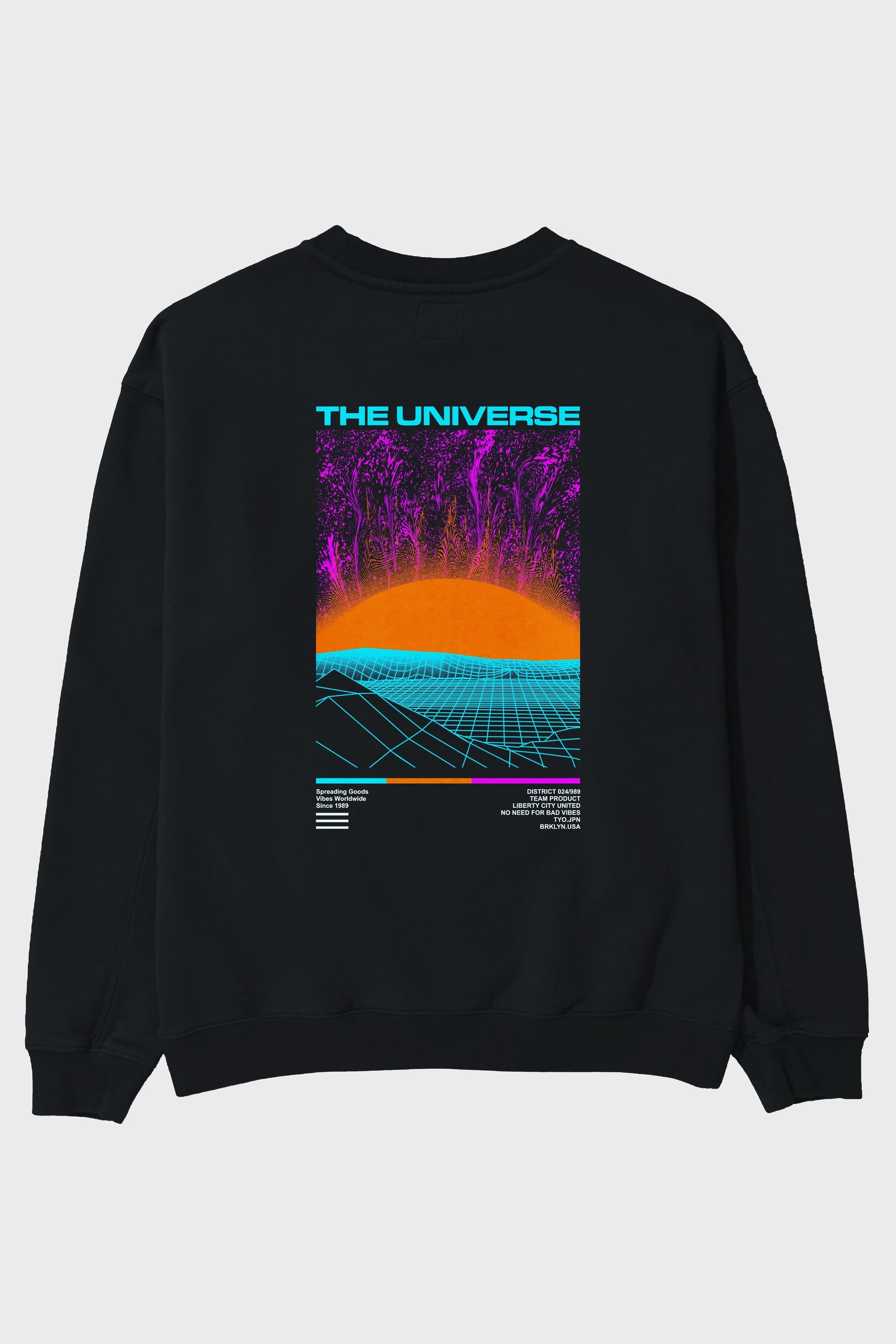 The Universe Arka Baskılı Oversize Sweatshirt Erkek Kadın Unisex