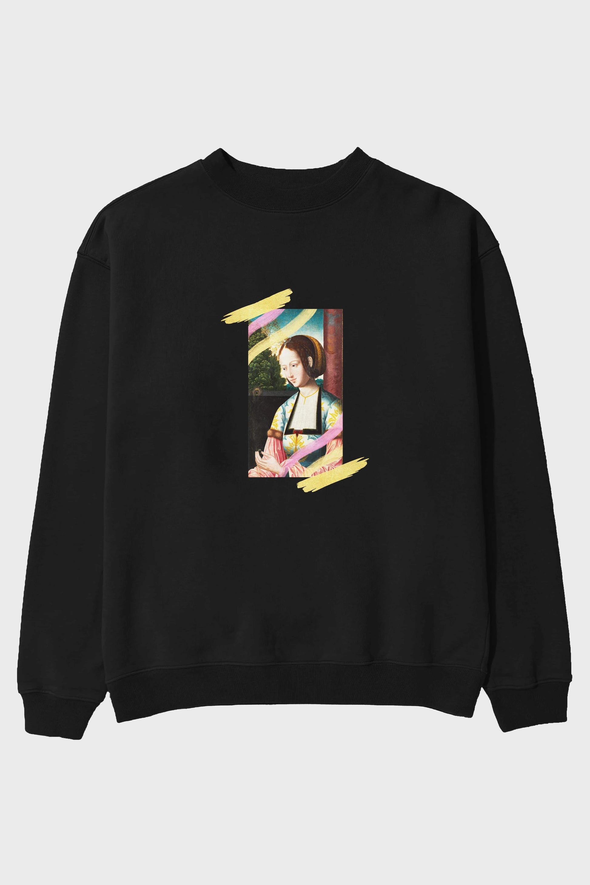 Woman Portrait Ön Baskılı Oversize Sweatshirt Erkek Kadın Unisex