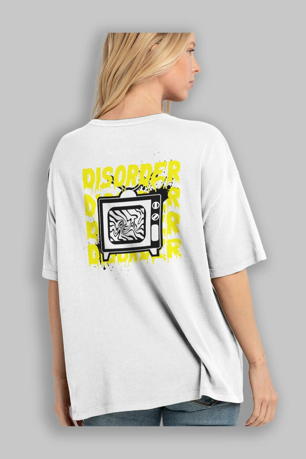 Disorder Streetwear Arka Baskılı Oversize t-shirt Erkek Kadın Unisex