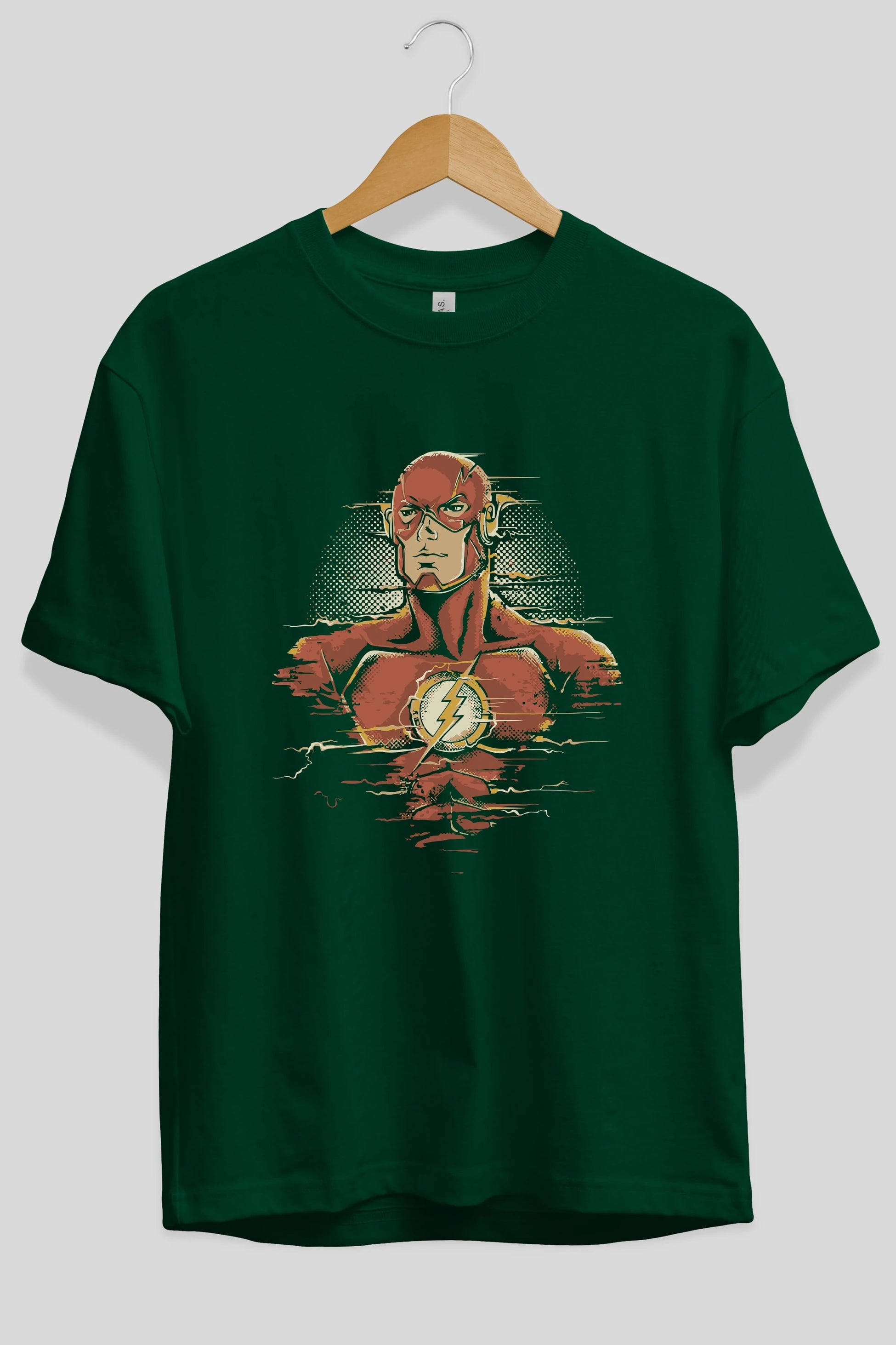 Flash Avengers Ön Baskılı Oversize t-shirt Erkek Kadın Unisex %100 Pamuk Bisiklet Yaka tişort