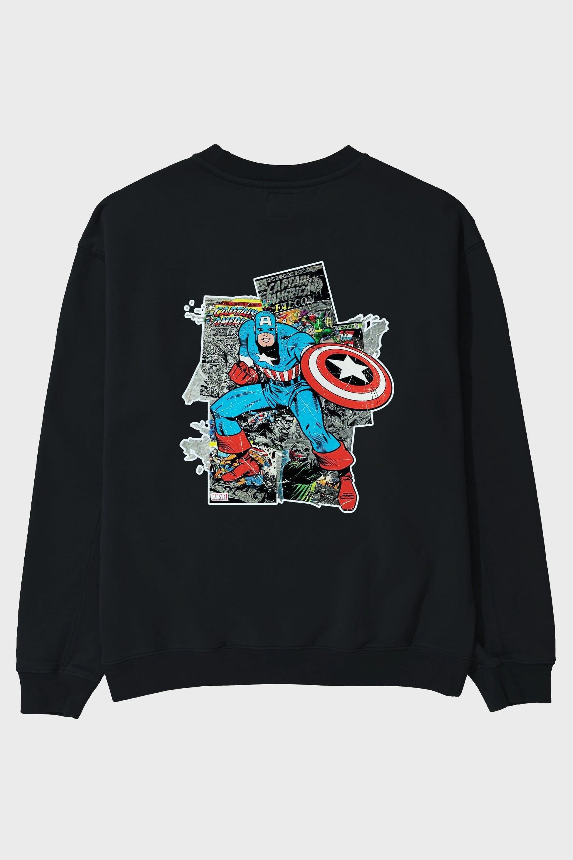 Captain America (2) Arka Baskılı Oversize Sweatshirt Erkek Kadın Unisex