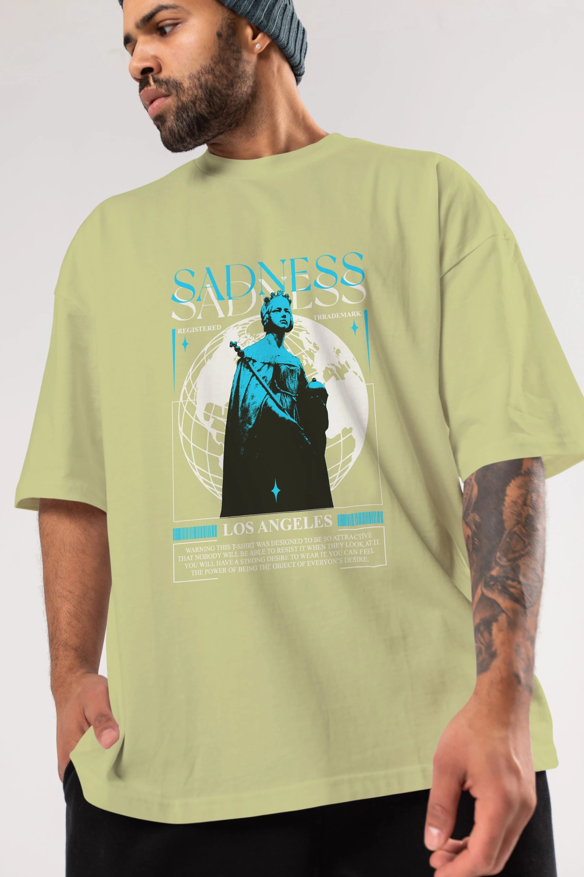 Sadness Los Angeles Ön Baskılı Oversize t-shirt Erkek Kadın Unisex