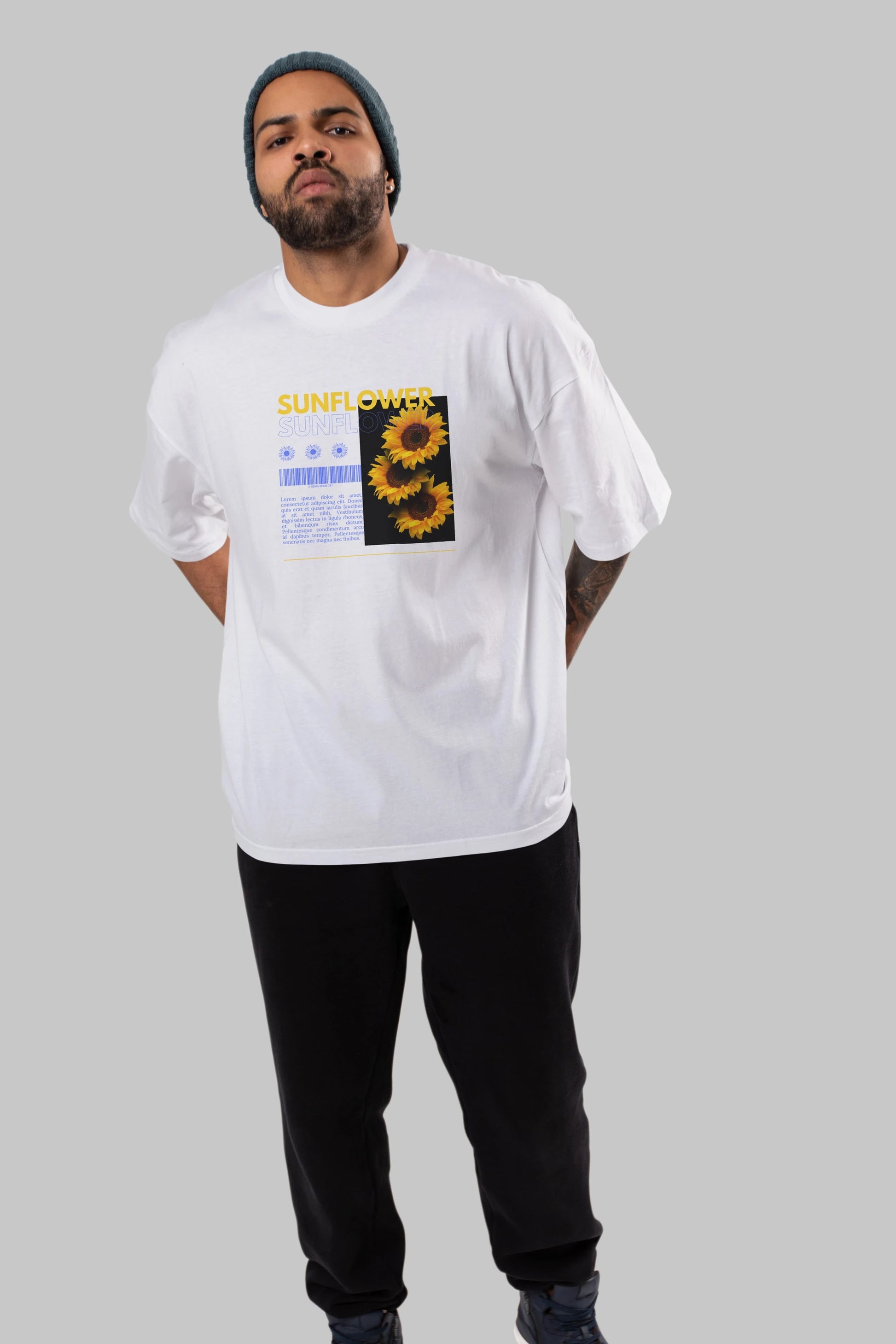 Sunflower Ön Baskılı Oversize t-shirt Erkek Kadın Unisex