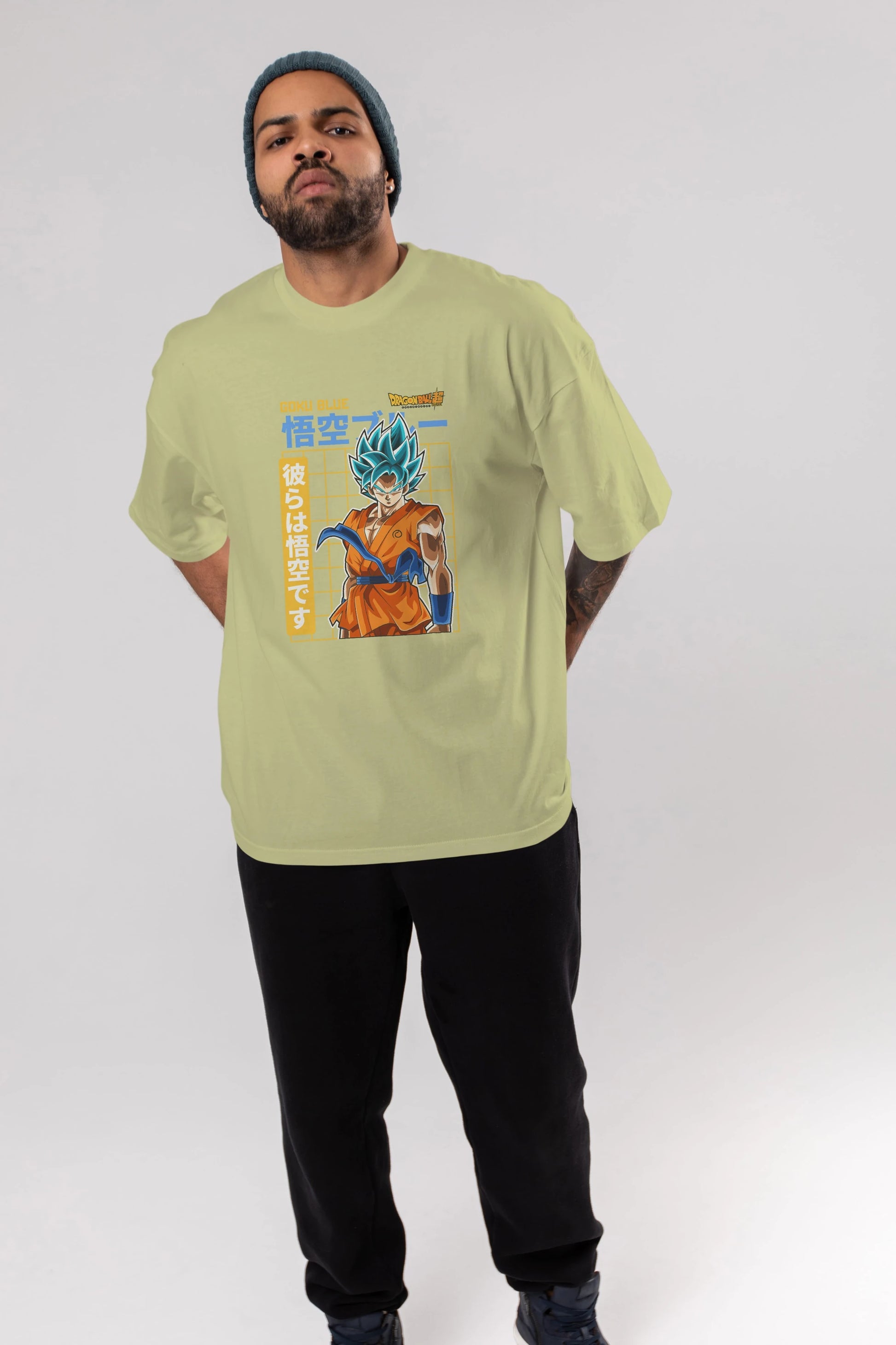 GOKU 1 Anime Ön Baskılı Oversize t-shirt %100 pamuk Erkek Kadın Unisex