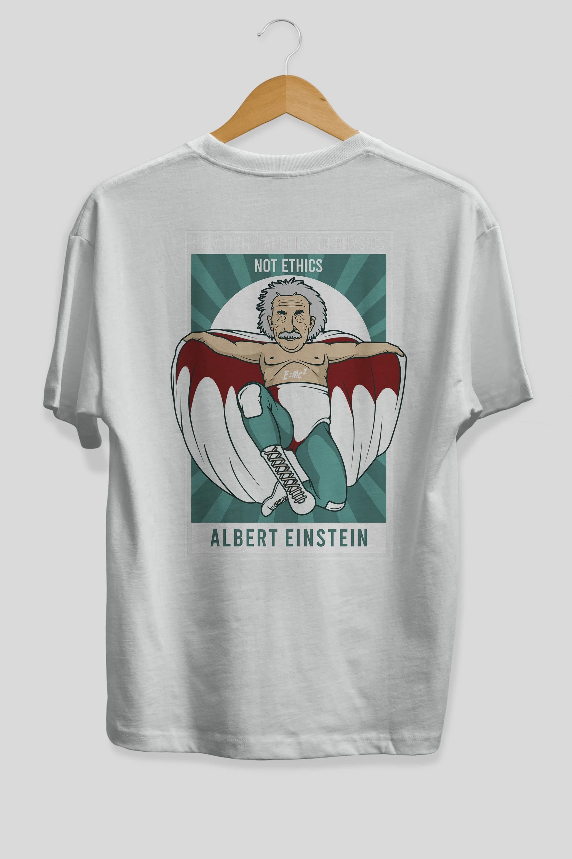 Nacho Libre Einstein Arka Baskılı Oversize t-shirt Erkek Kadın Unisex %100 Pamuk tişort