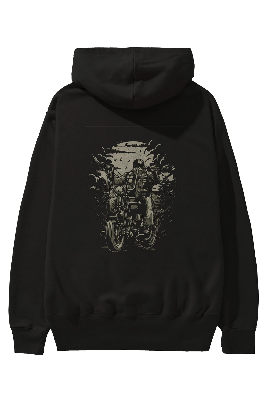 Live To Ride Arka Baskılı Hoodie Oversize Kapüşonlu Sweatshirt Erkek Kadın Unisex