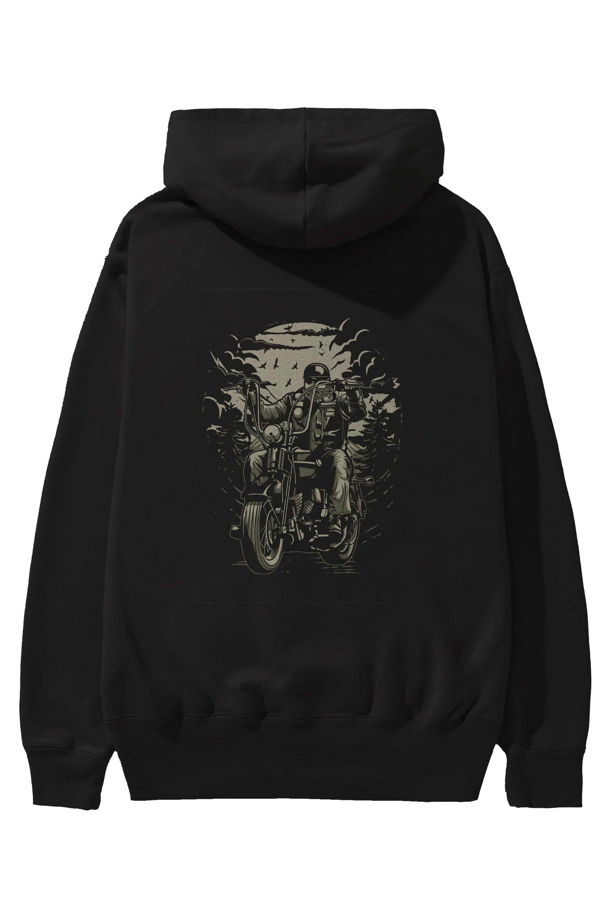 Live To Ride Arka Baskılı Hoodie Oversize Kapüşonlu Sweatshirt Erkek Kadın Unisex