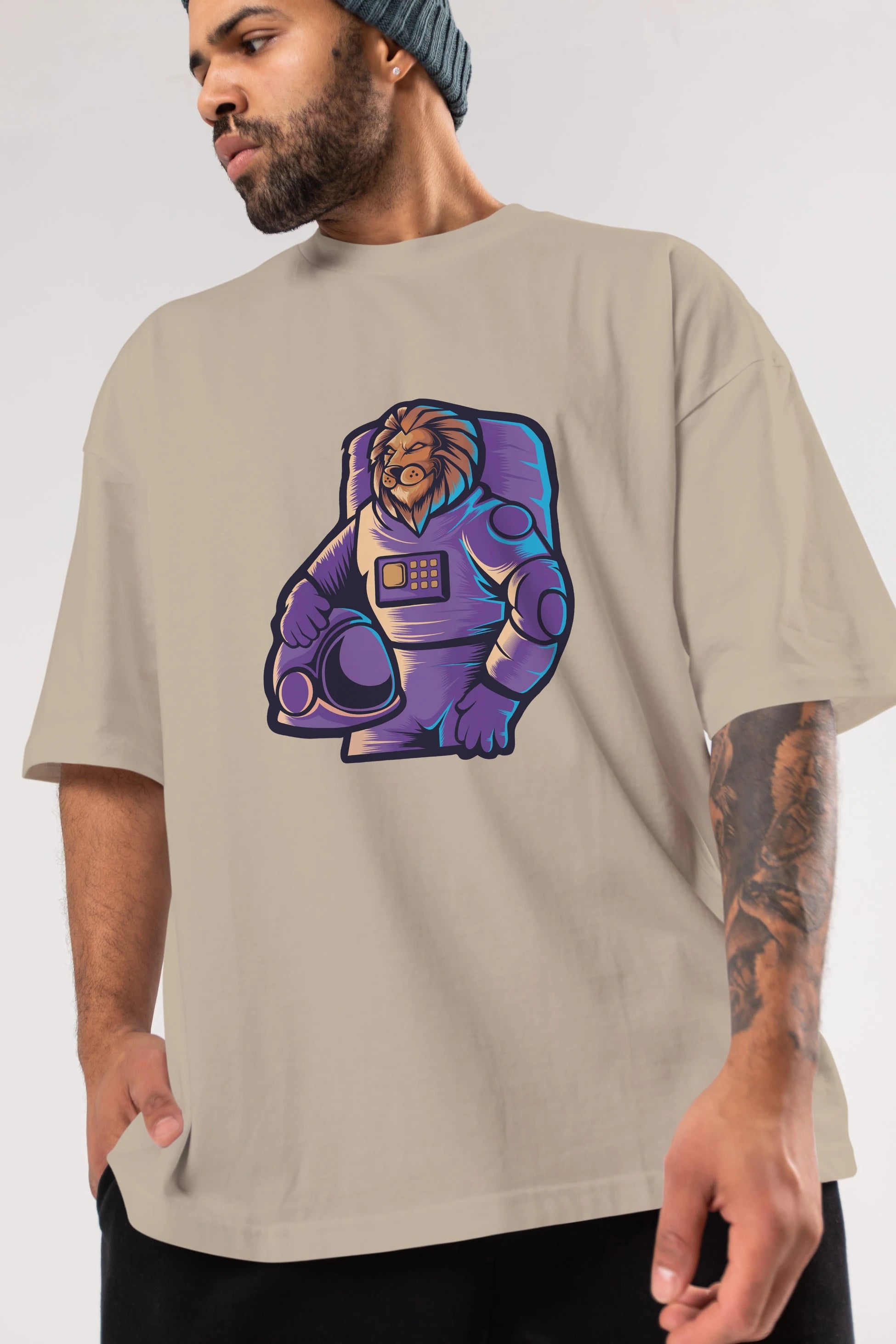Astroking Ön Baskılı Oversize t-shirt Erkek Kadın Unisex