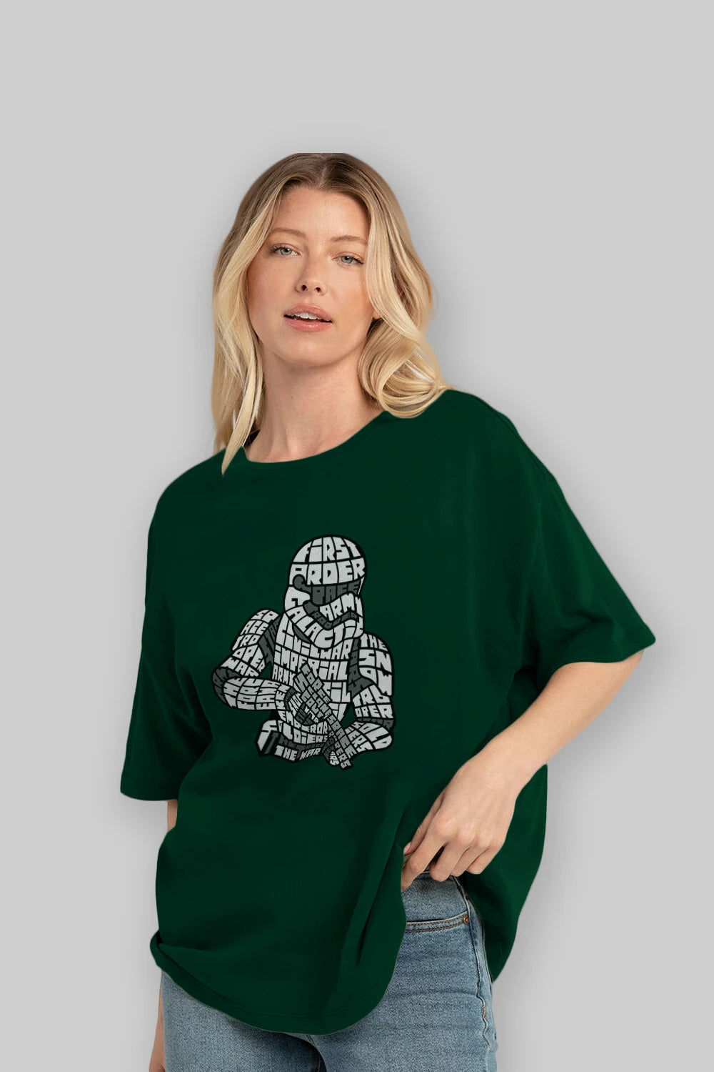First Order Ön Baskılı Oversize t-shirt %100 pamuk Erkek Kadın Unisex