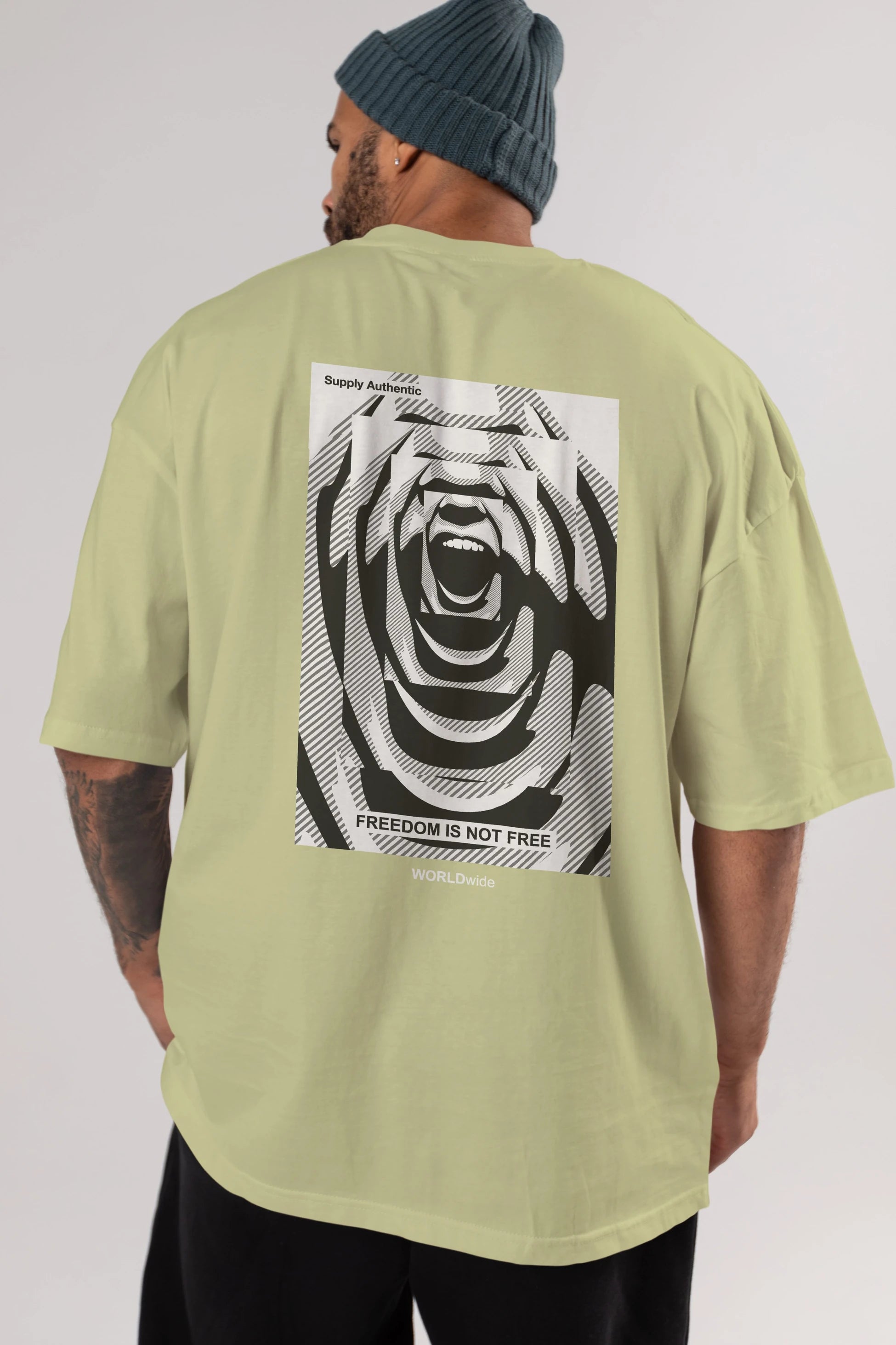 Freedom is Not Free 2 Arka Baskılı Oversize t-shirt Erkek Kadın Unisex