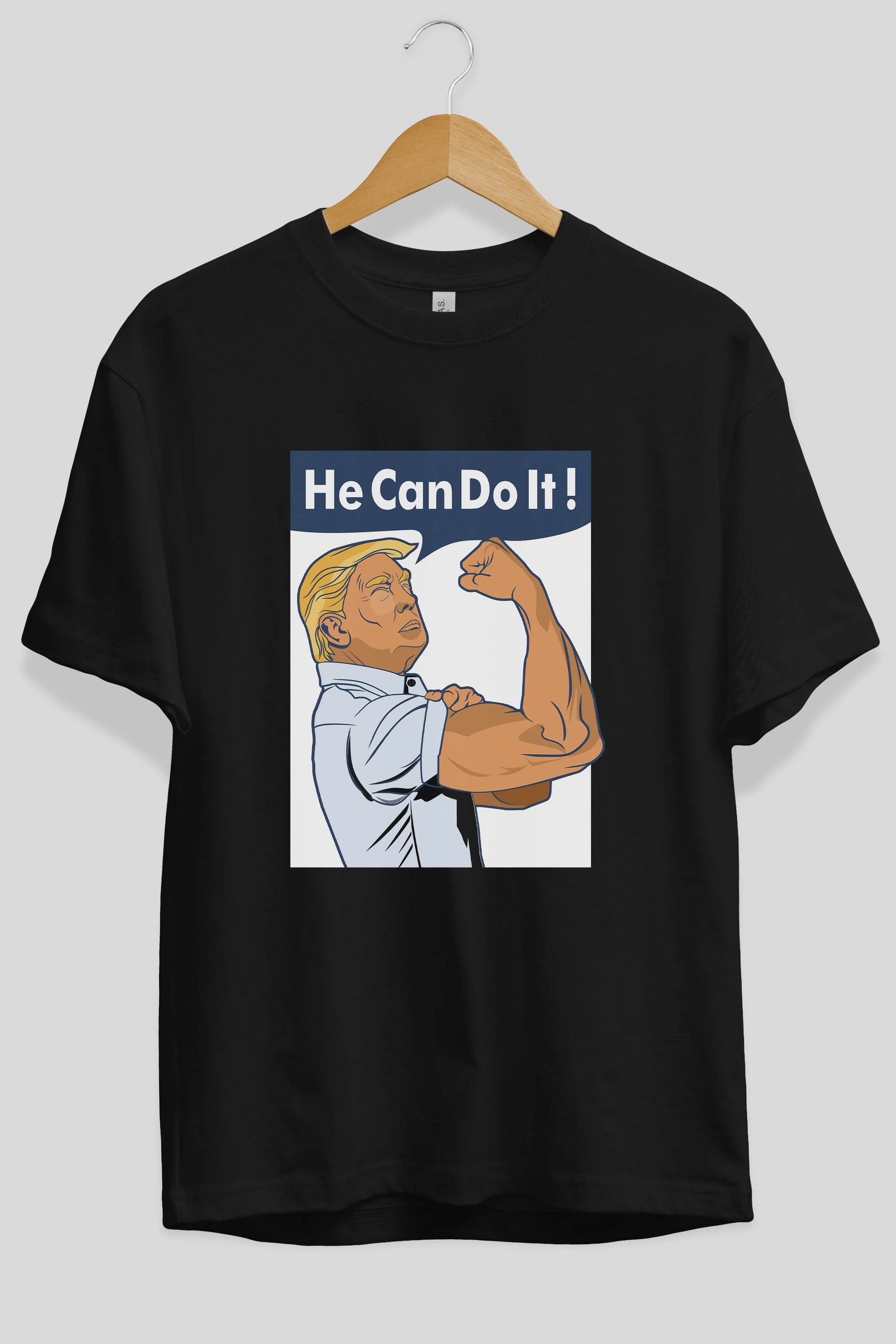 He Can Do It Trump Ön Baskılı Oversize t-shirt Erkek Kadın Unisex %100 Pamuk tişort