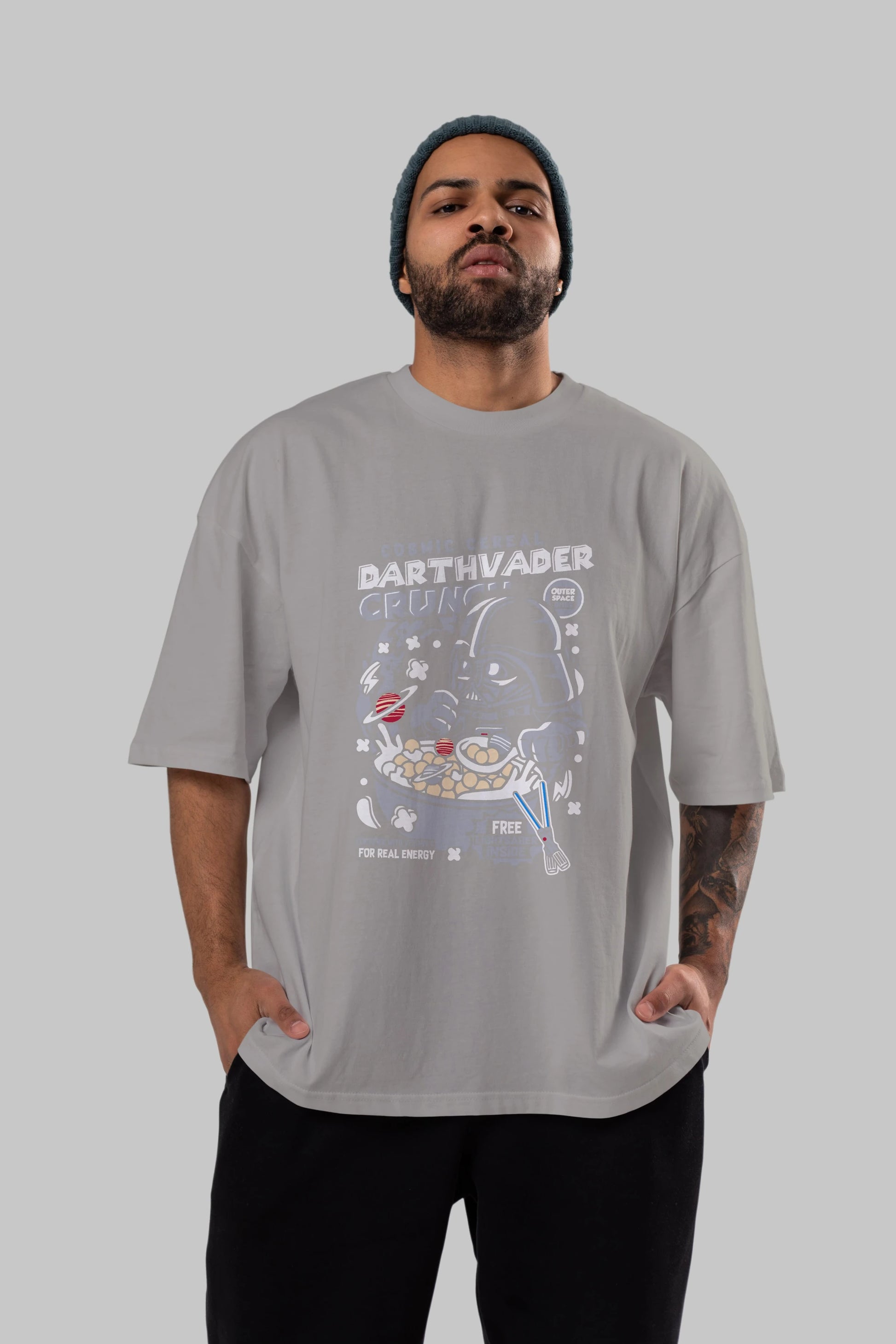 Darth Vader (2) Ön Baskılı Oversize t-shirt Erkek Kadın Unisex %100 Pamuk Bisiklet Yaka tişort